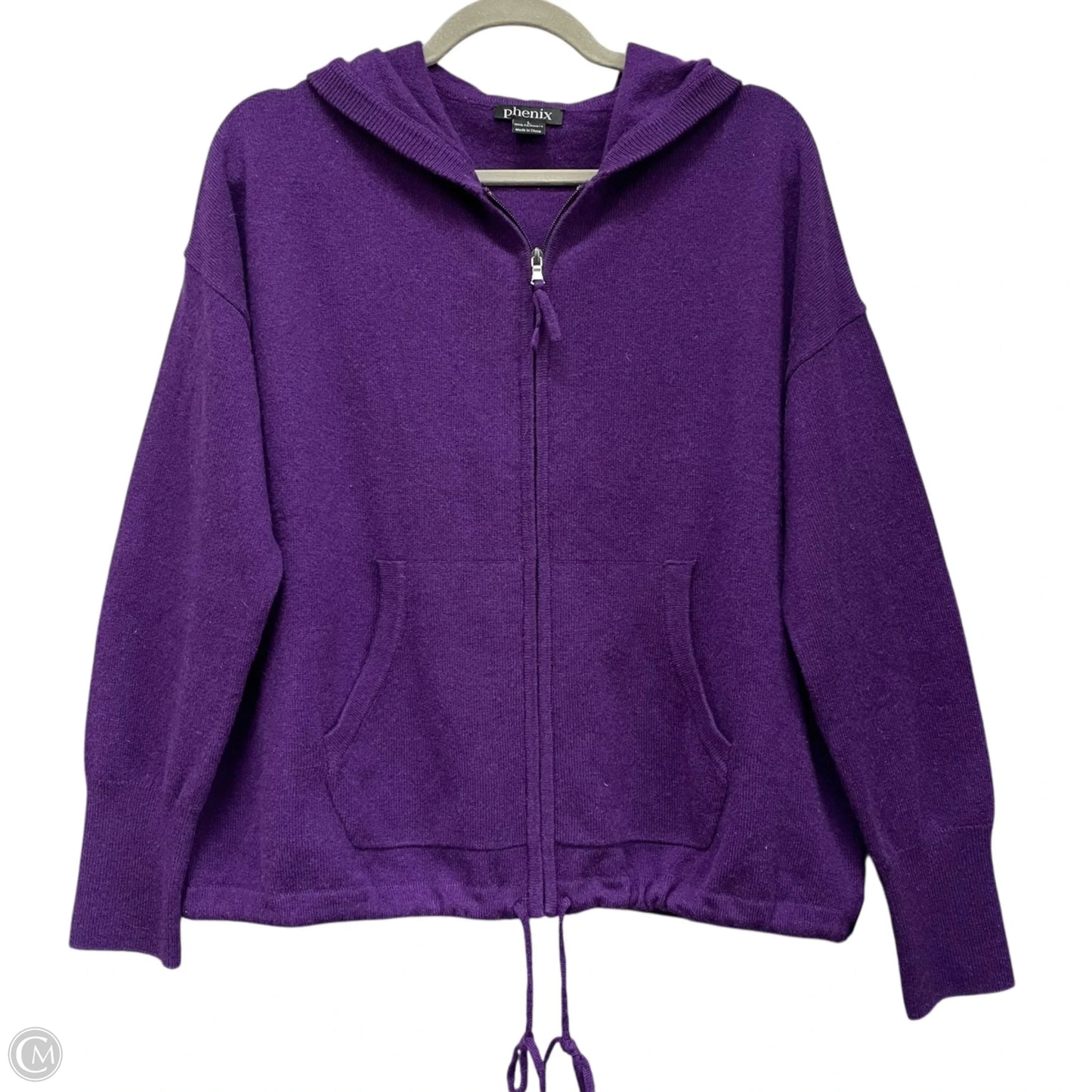 Sweater Cardigan By Clothes Mentor In Purple, Size: L