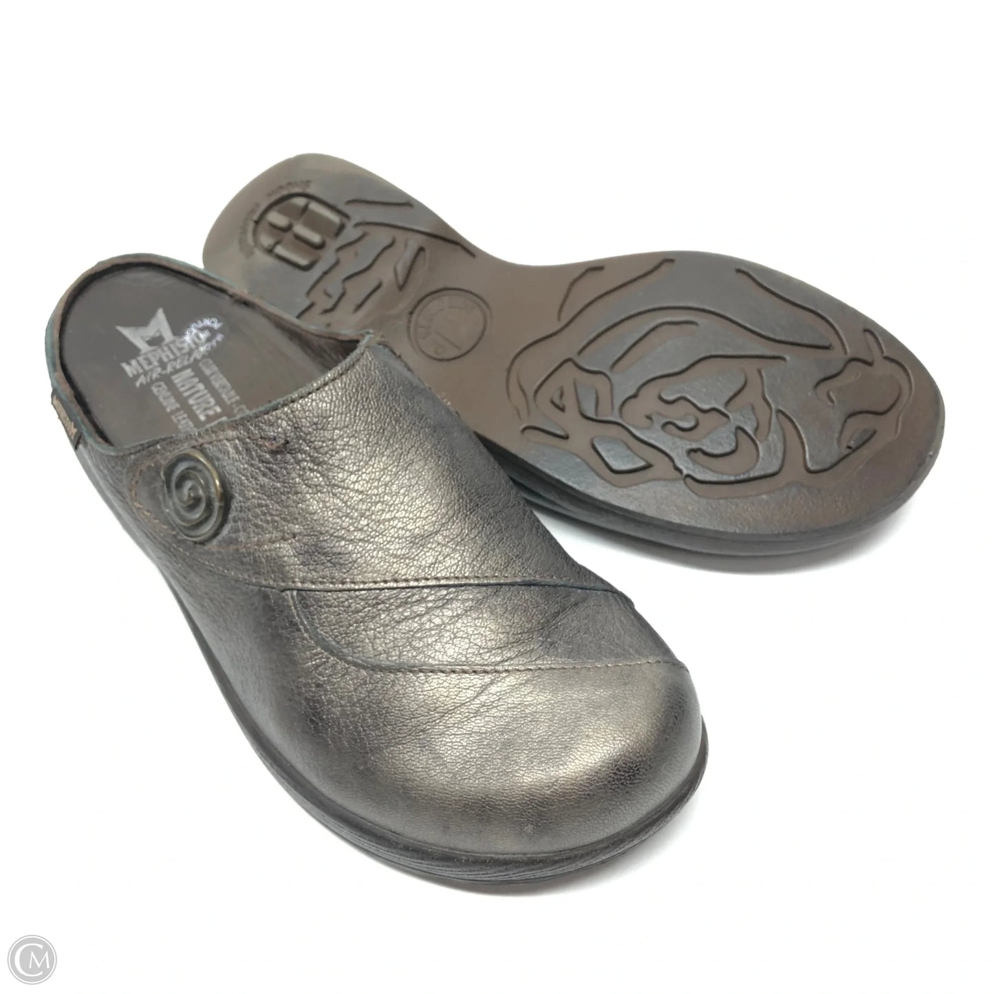 Shoes Heels Wedge By Mephisto In Bronze, Size: 7