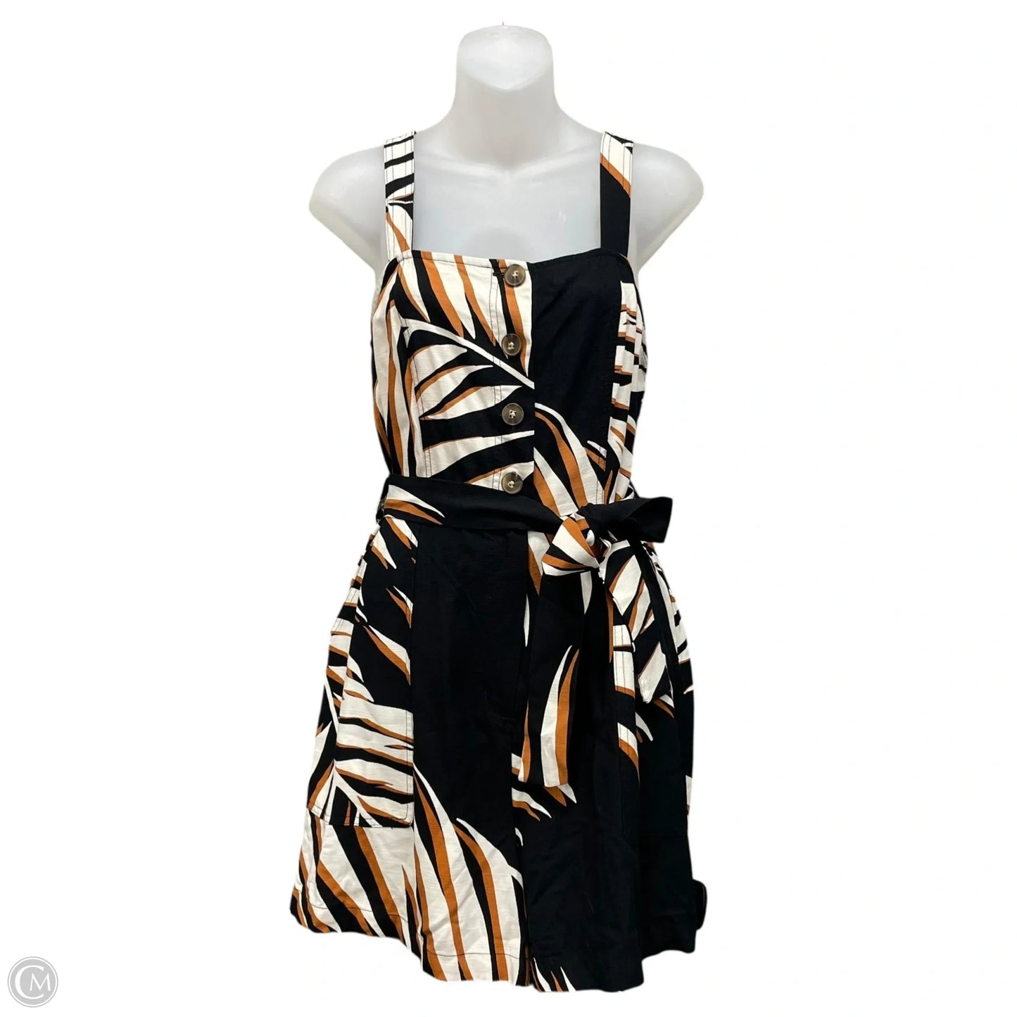 Romper By Nine West In Black & Tan, Size: M