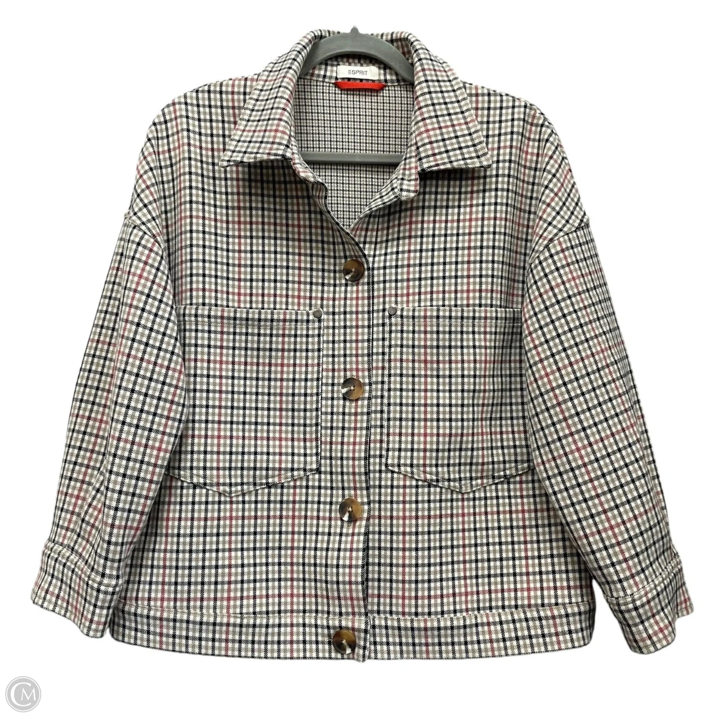 Jacket Other By Esprit In Plaid Pattern, Size: S