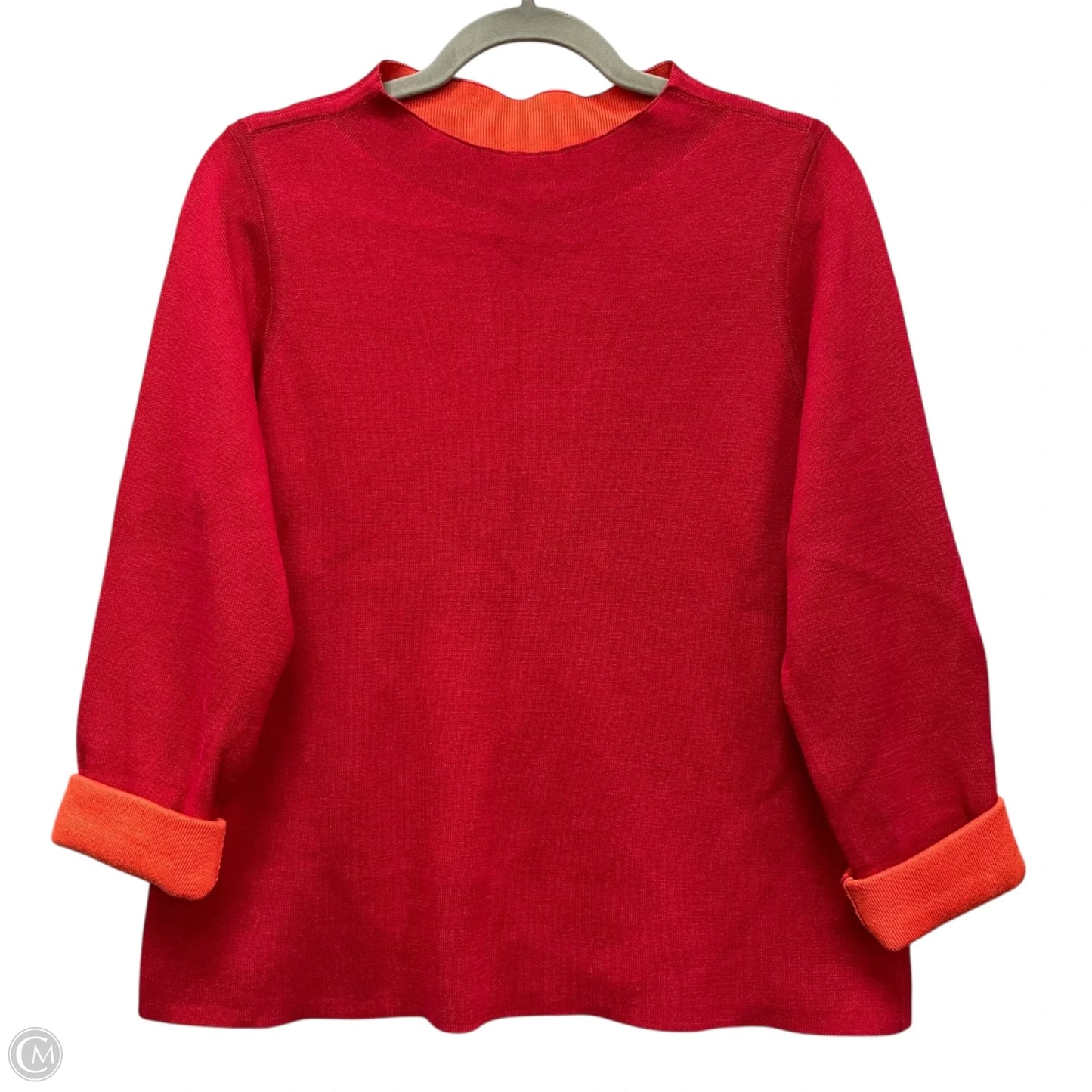 Sweater By Eileen Fisher In Orange & Red, Size: Mp
