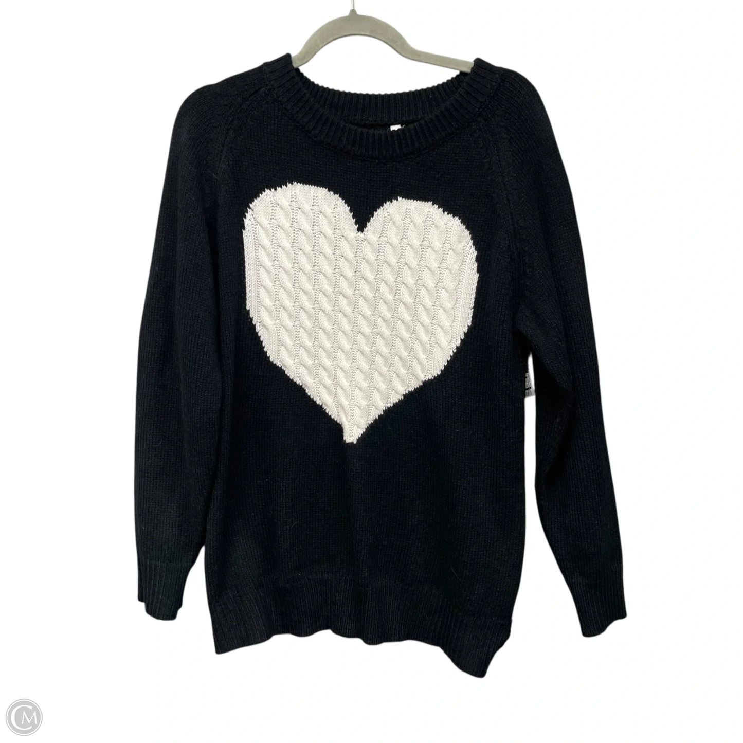 Sweater By Clothes Mentor In Black, Size: L