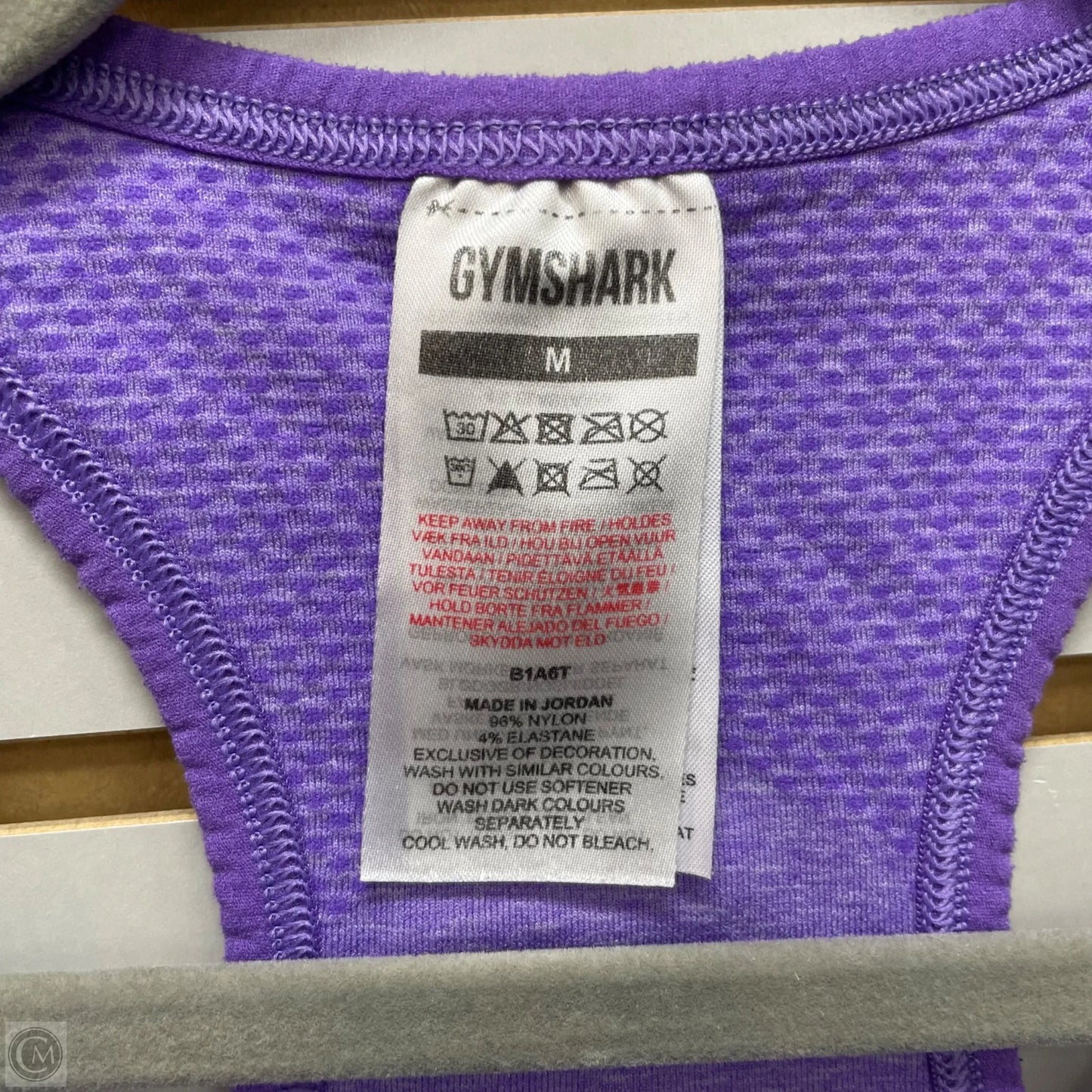 Athletic Bra By Gym Shark In Purple, Size: M