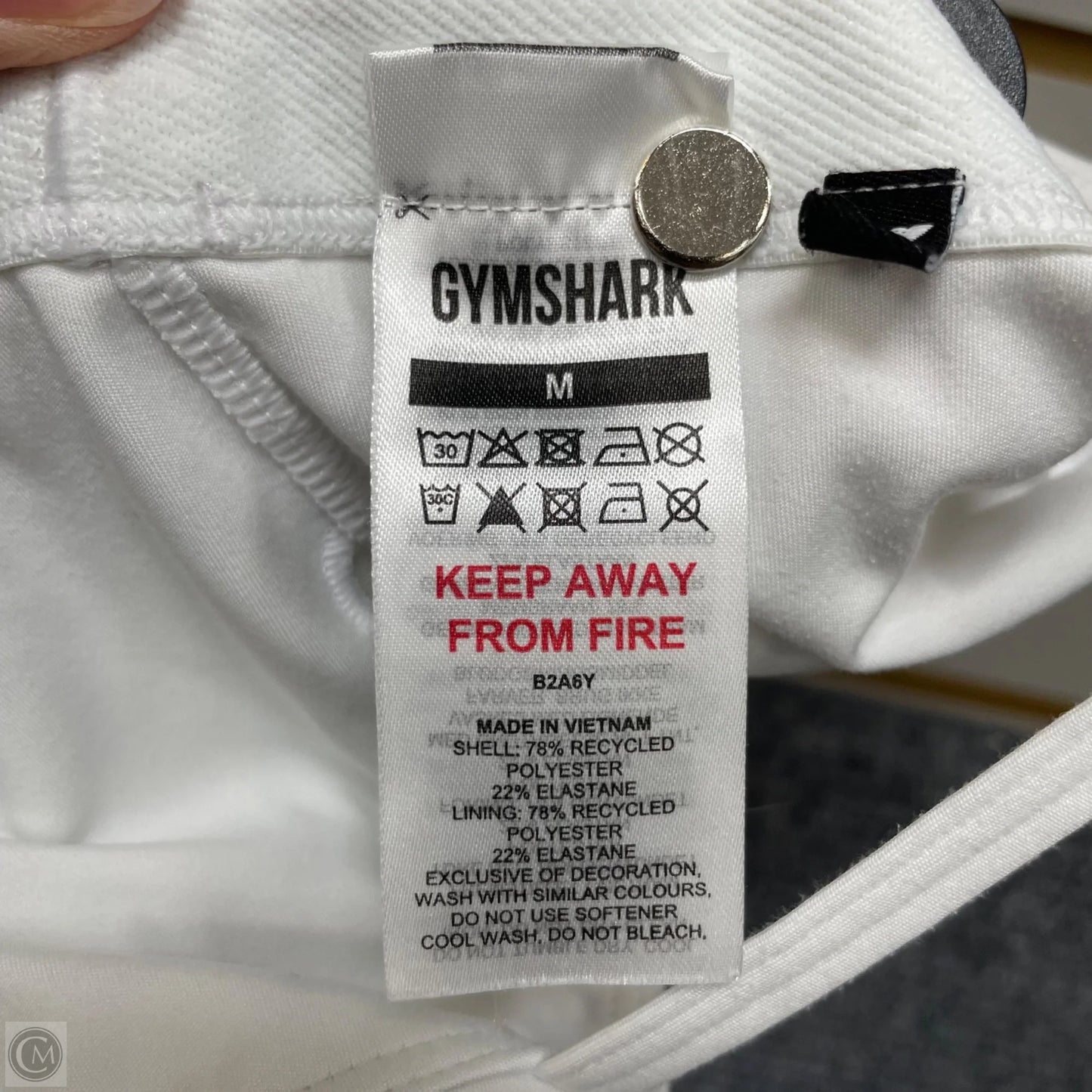 Athletic Bra By Gym Shark In White, Size: M