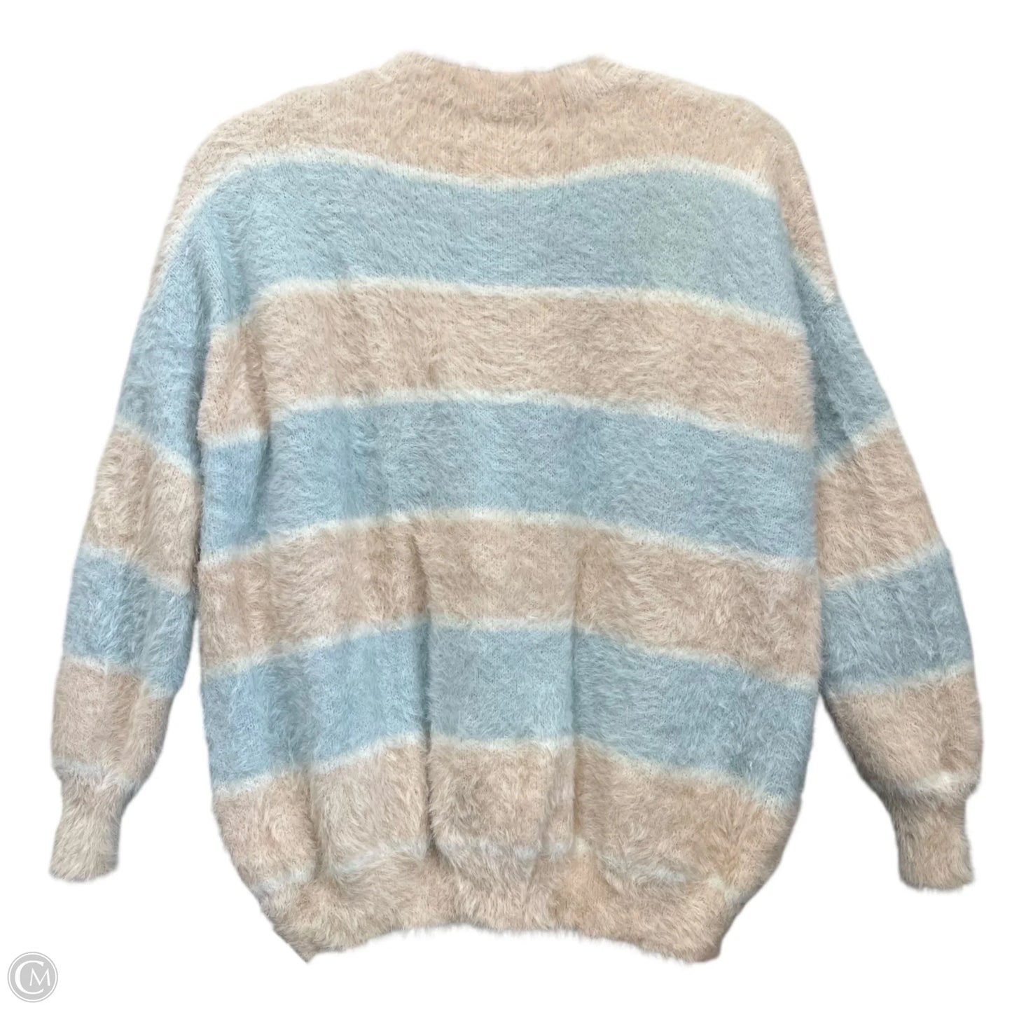 Sweater By Main Strip In Blue & Tan, Size: M