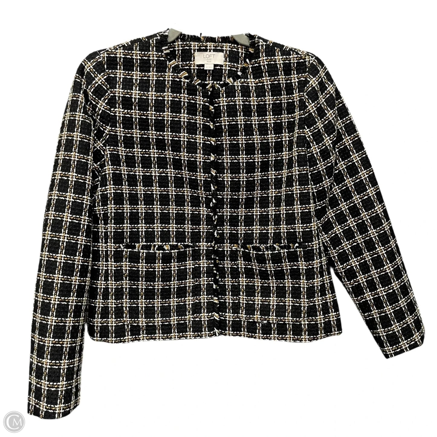 Blazer By Loft In Black & Tan, Size: 2p