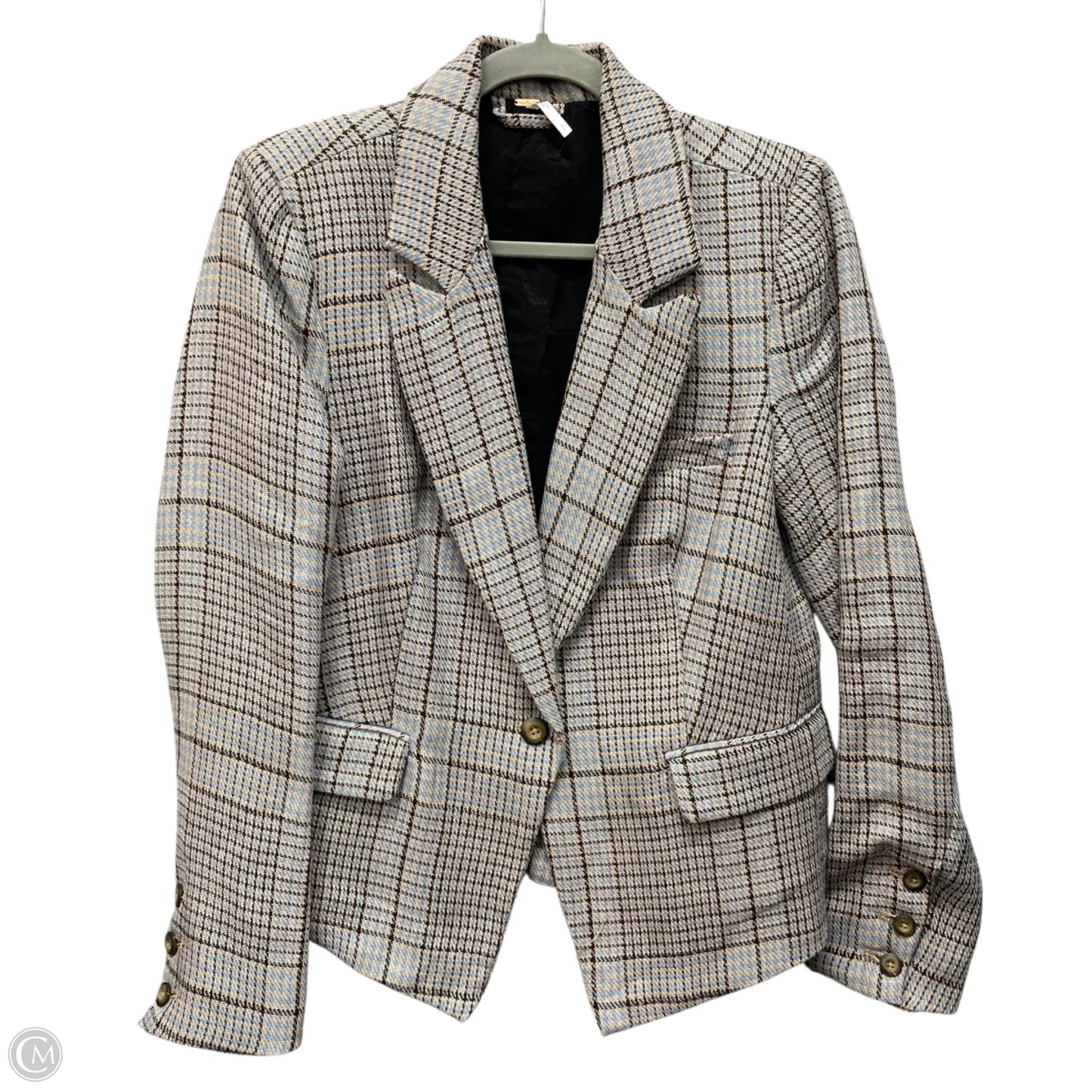 Blazer By Free People In Plaid Pattern, Size: S