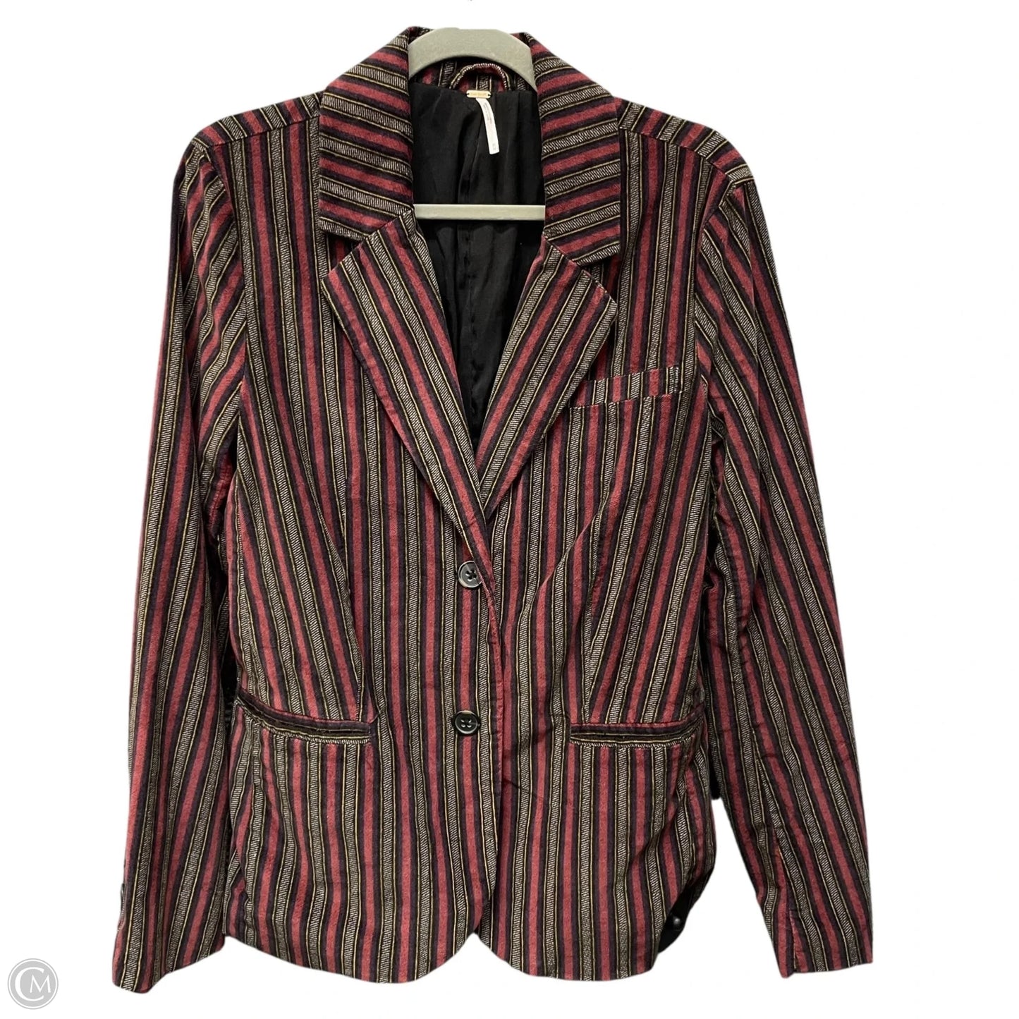 Blazer By Free People In Striped Pattern, Size: M