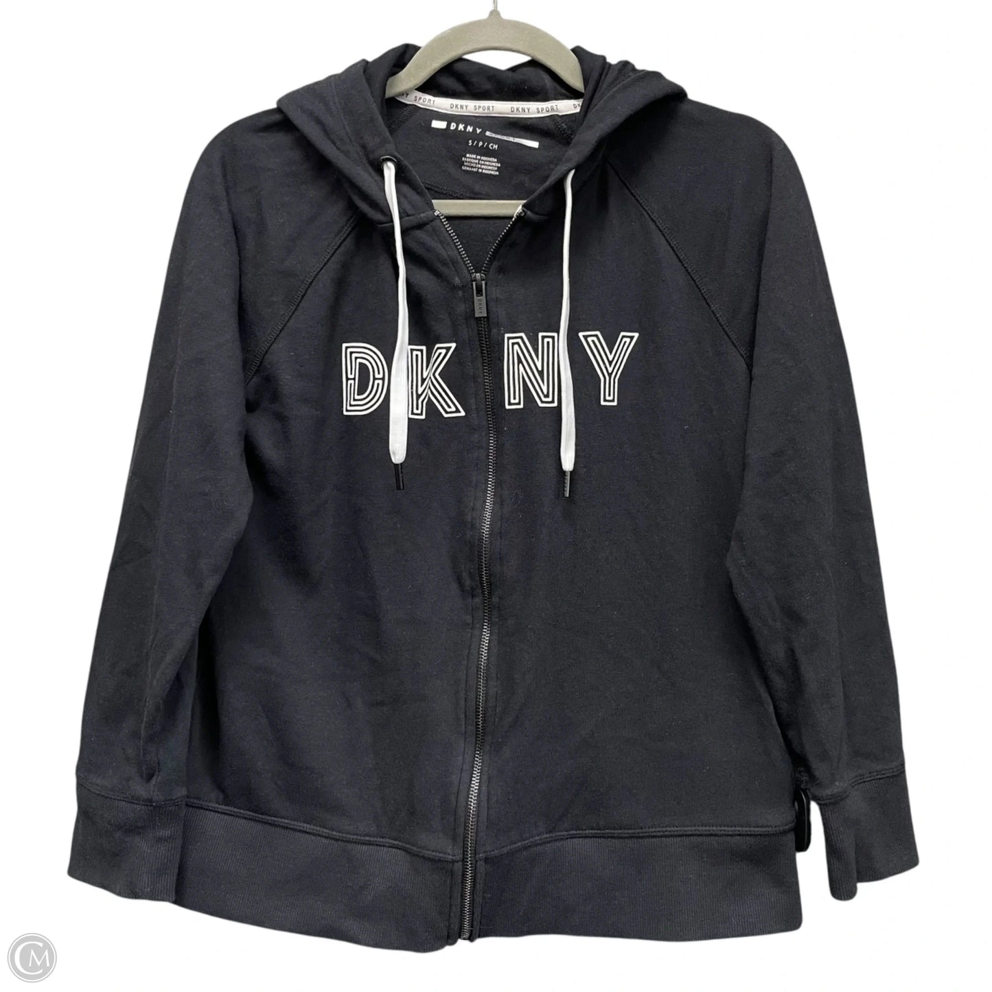 Sweatshirt Hoodie By Dkny In Black, Size: S