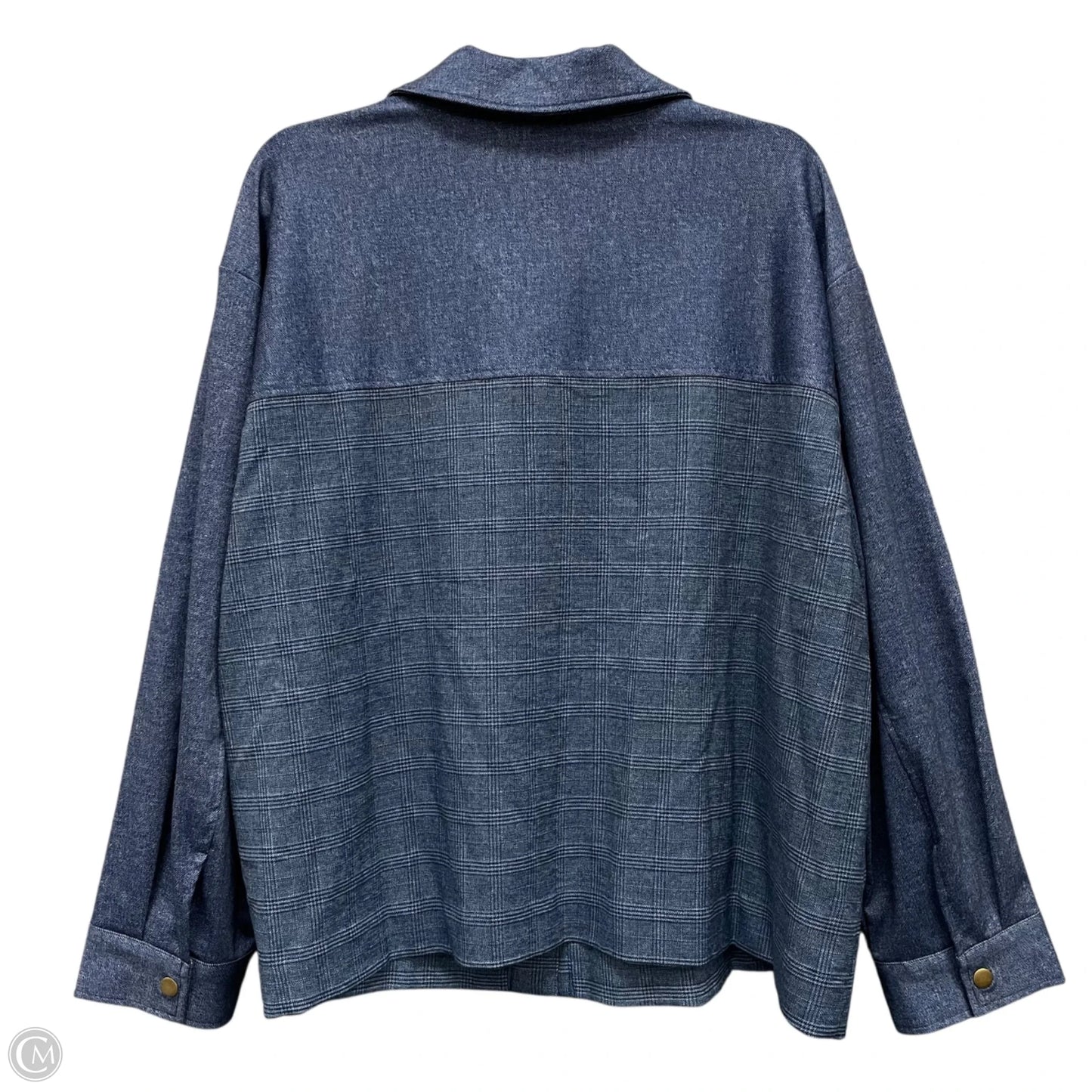 Jacket Shirt By Vince Camuto In Blue, Size: 3x