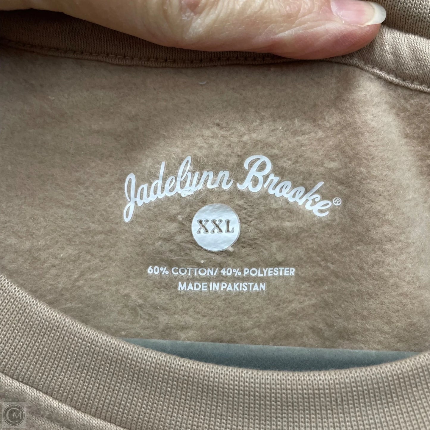 Sweatshirt Crewneck By Clothes Mentor In Tan, Size: Xxl