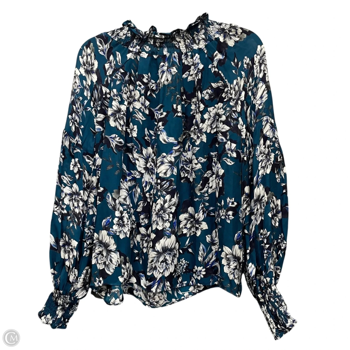 Blouse Long Sleeve By Parker In Teal, Size: S