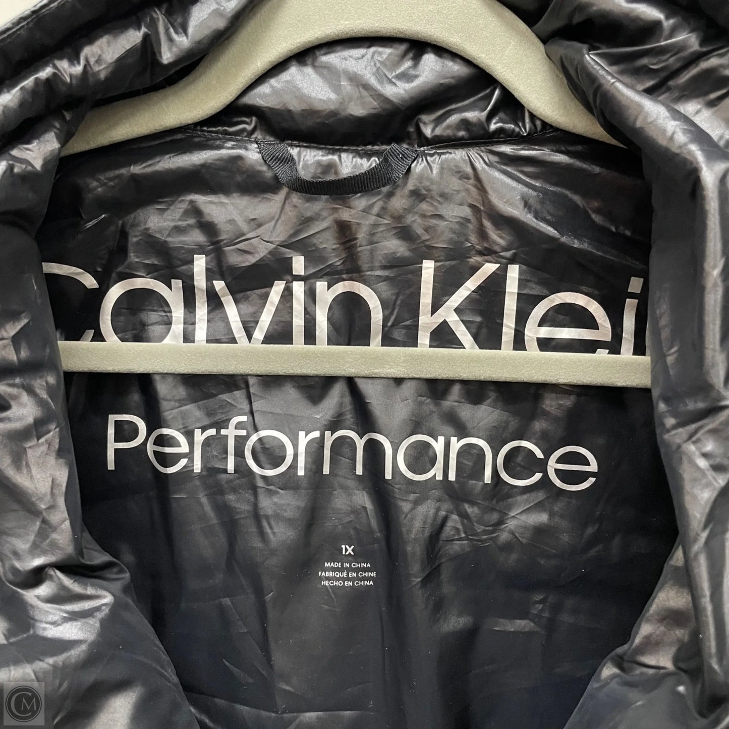 Vest Puffer & Quilted By Calvin Klein In Black, Size: 1x