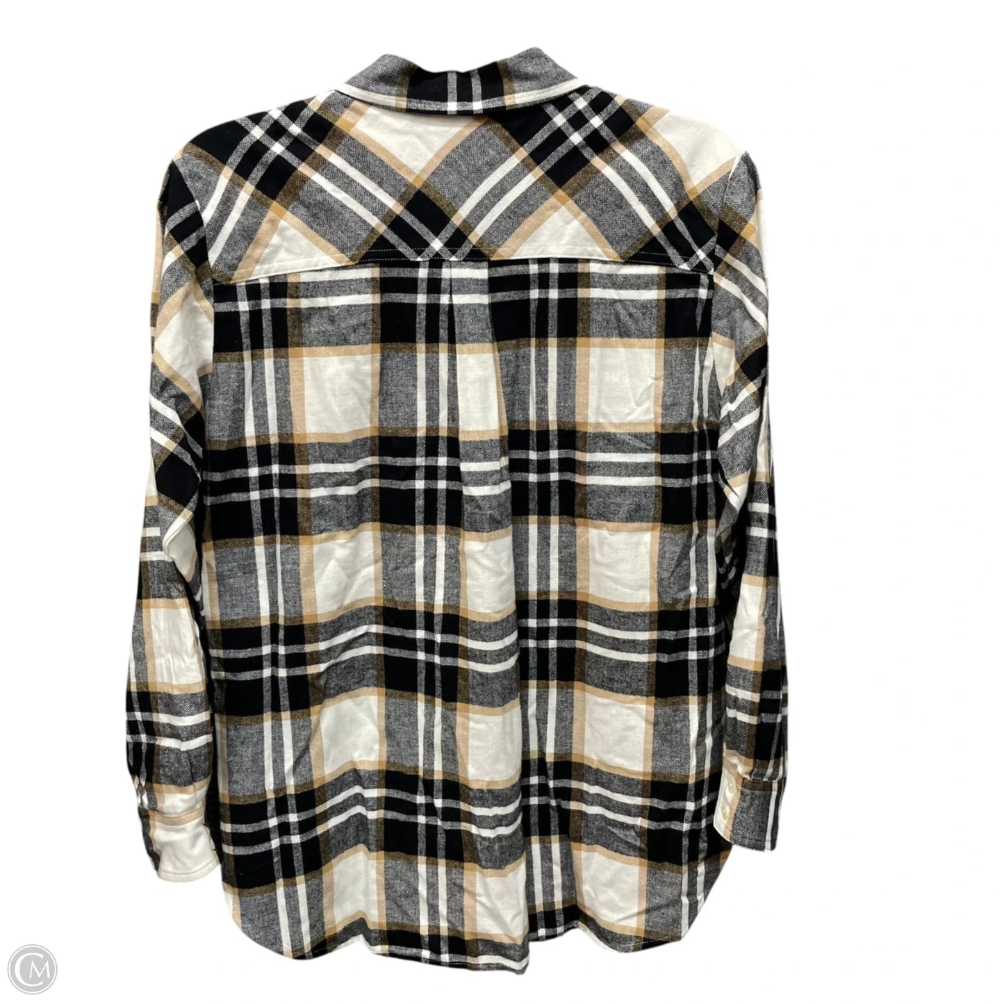 Top Long Sleeve By Loft In Black & White, Size: Sp