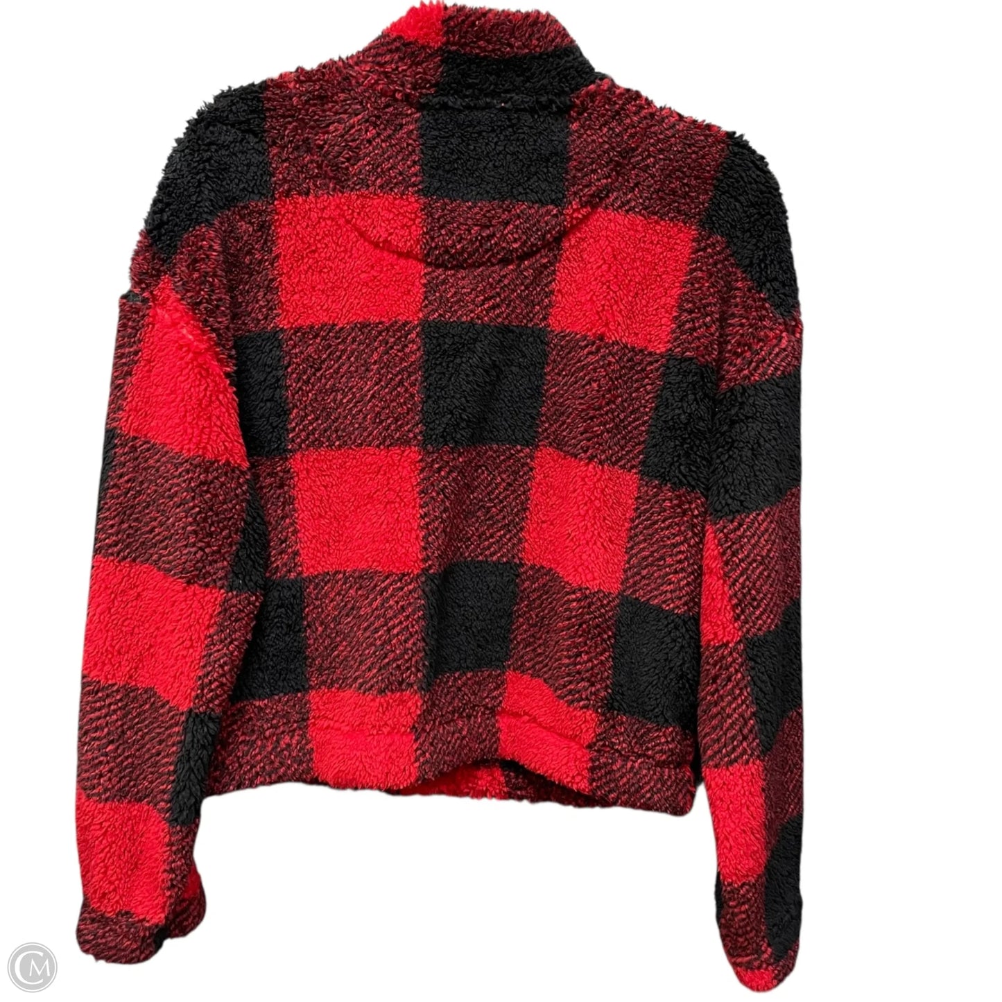 Sweater By Pink Rose In Black & Red, Size: M