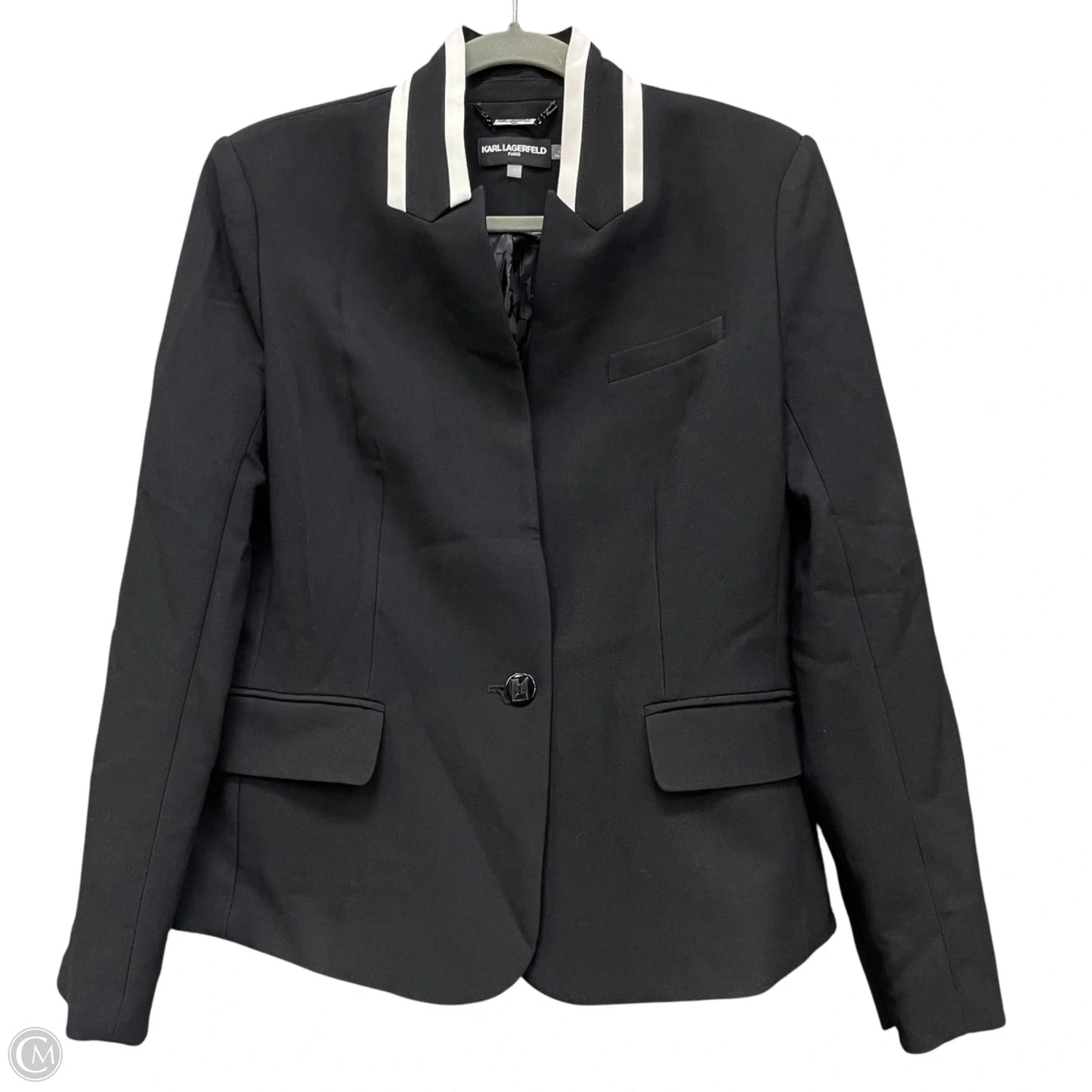 Blazer Designer By Karl Lagerfeld In Black, Size: 6