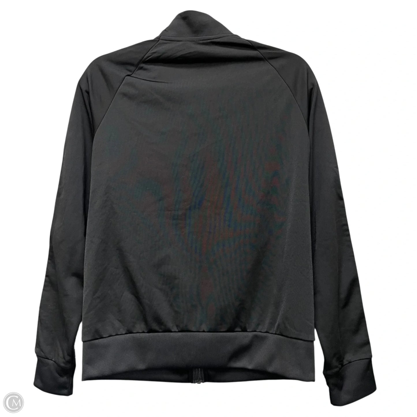 Athletic Top Long Sleeve Collar By Adidas In Black, Size: M