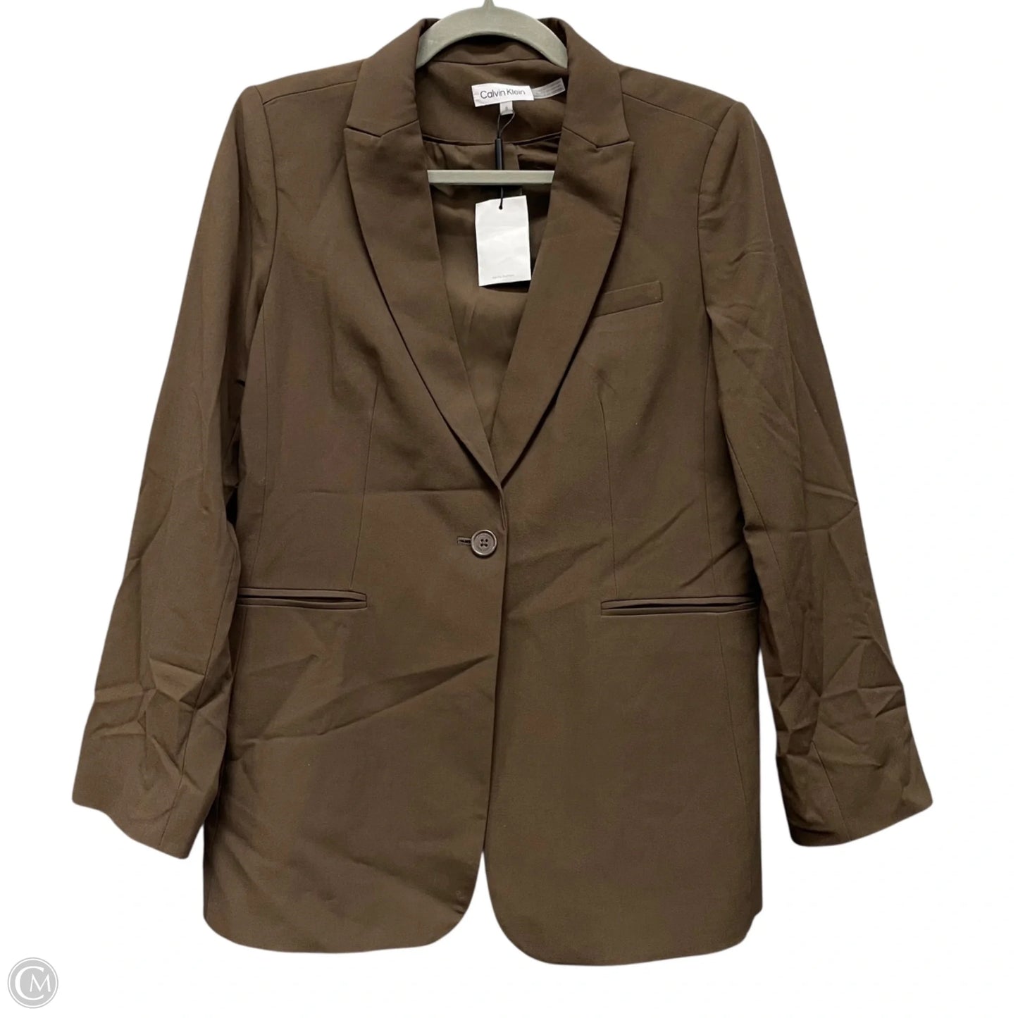 Blazer By Calvin Klein In Brown, Size: 8
