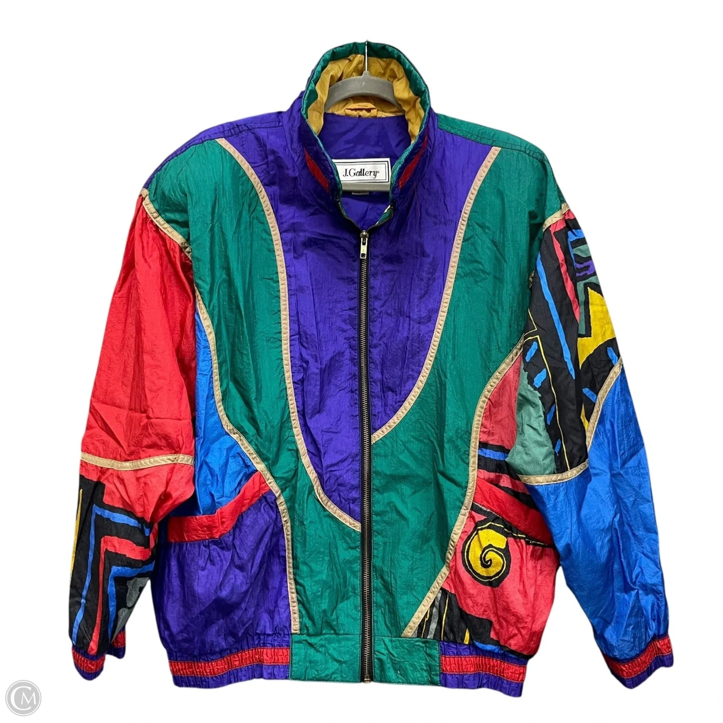 Jacket Windbreaker By Jgallery In Multi-colored, Size: L