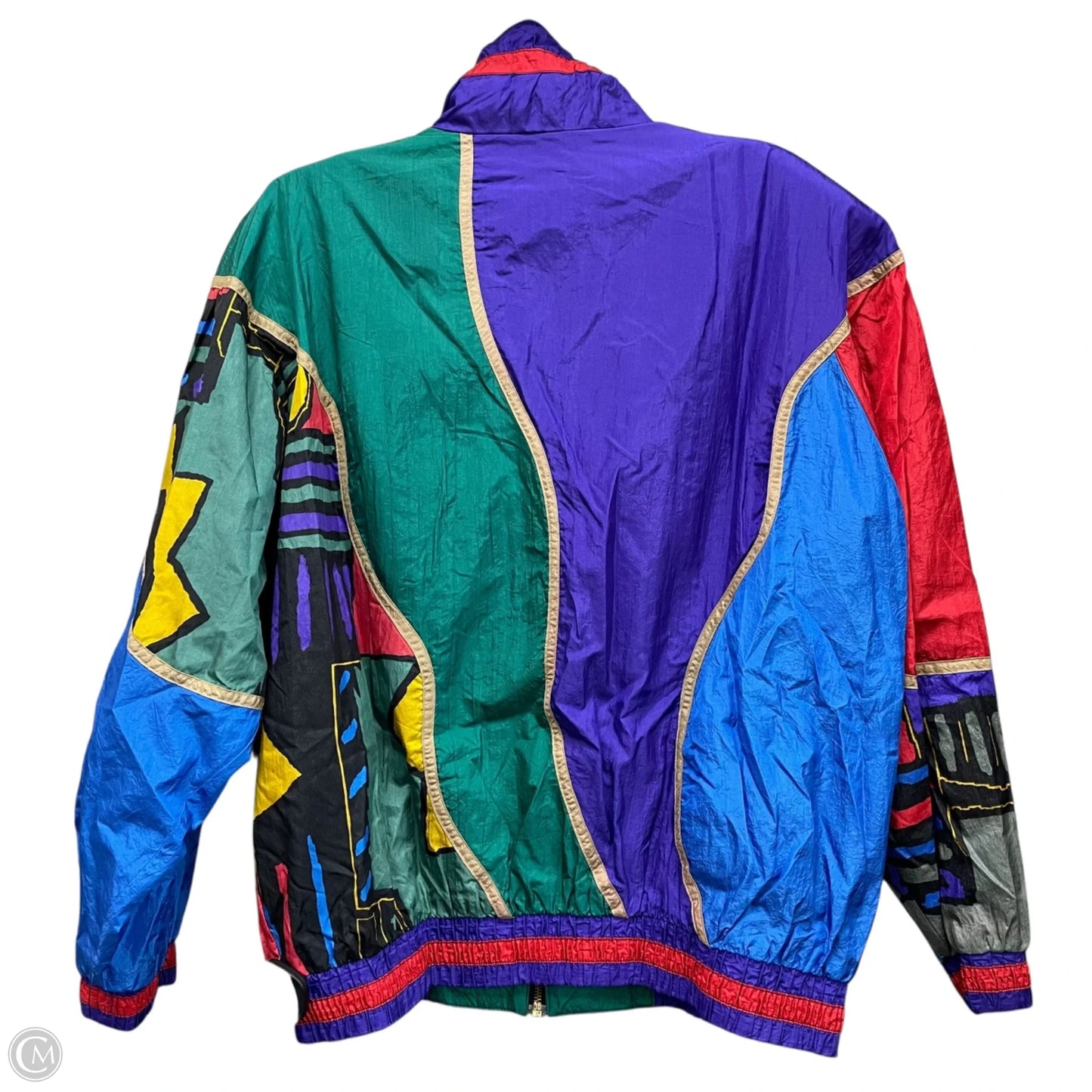 Jacket Windbreaker By Jgallery In Multi-colored, Size: L