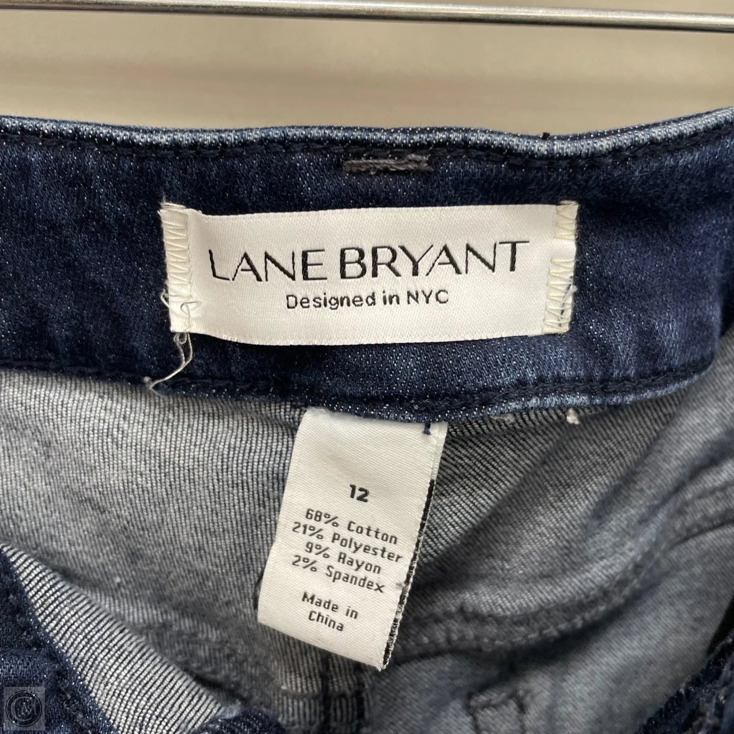 Jeans Straight By Lane Bryant In Blue Denim, Size: 12