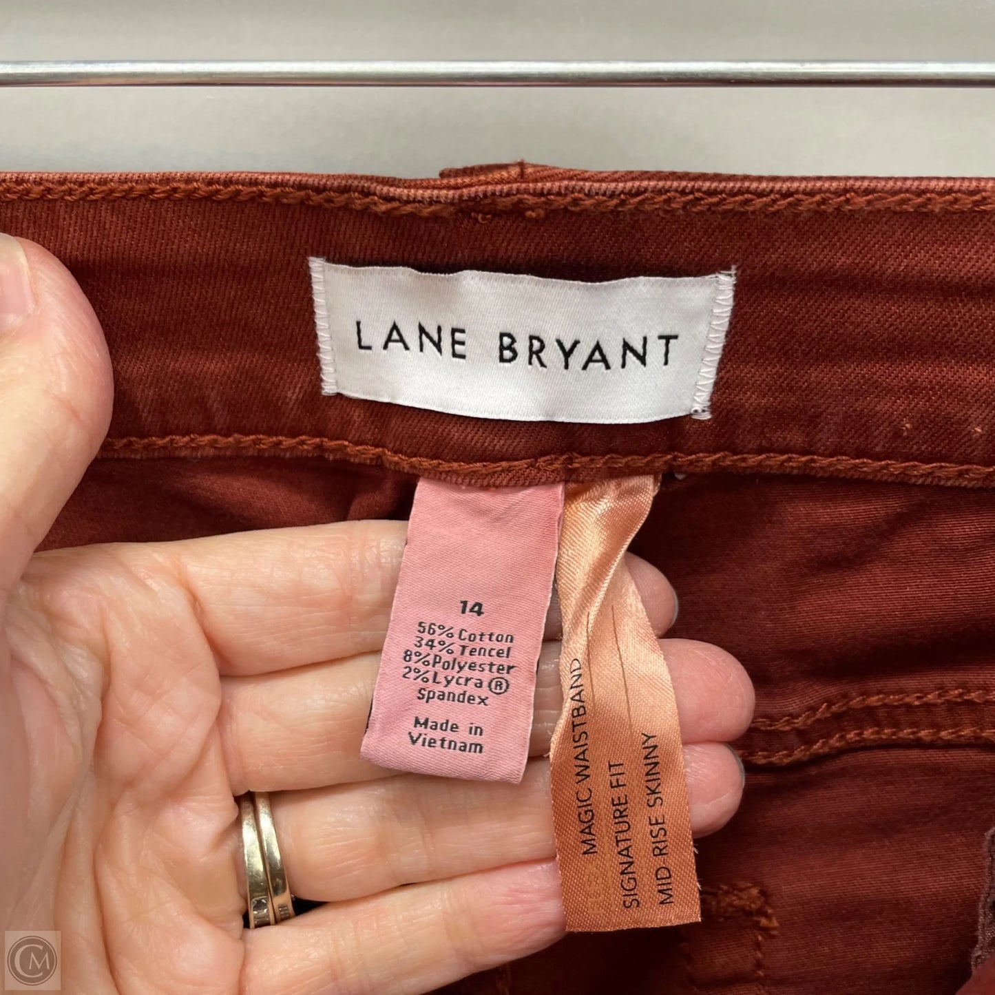 Jeans Skinny By Lane Bryant In Orange, Size: 14