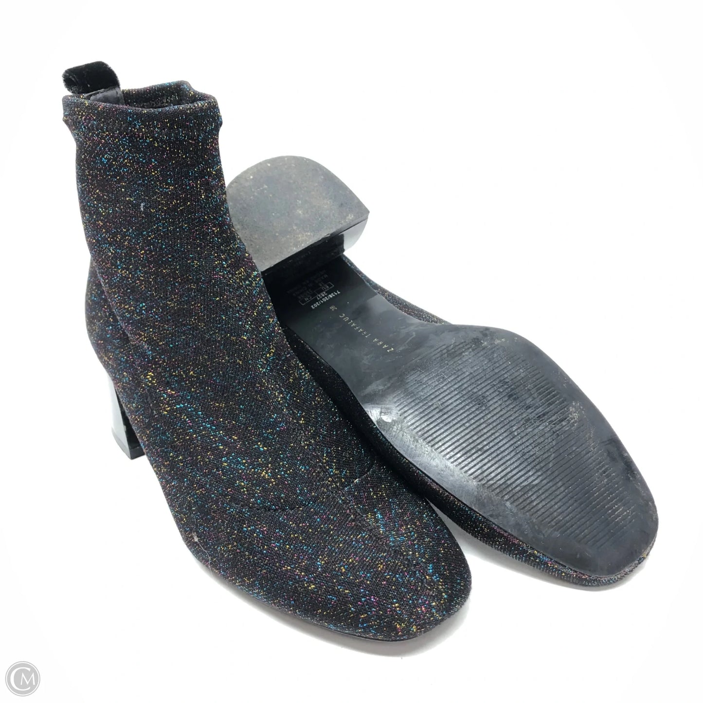 Boots Ankle Heels By Zara In Black, Size: 7.5