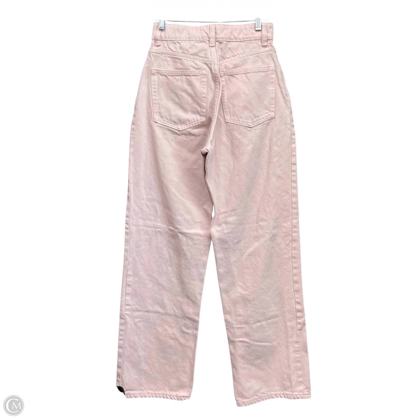 Jeans Straight By H&m In Pink, Size: 4