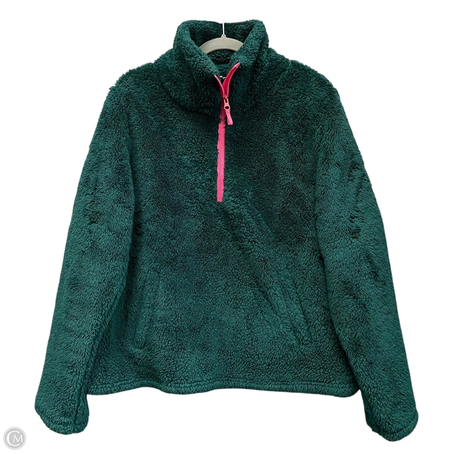 Jacket Fleece By J. Crew In Green, Size: L