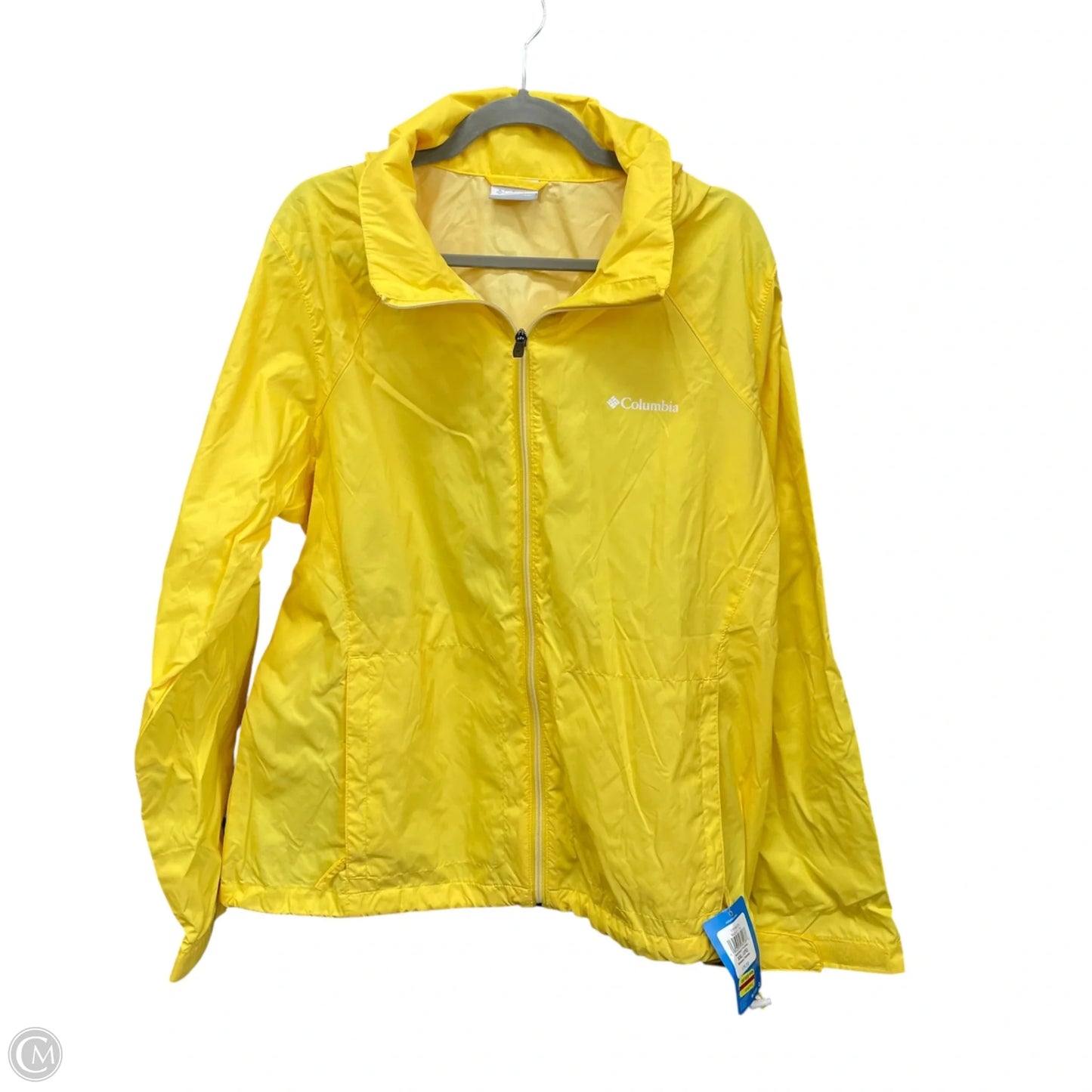 Jacket Windbreaker By Columbia In Yellow, Size: Xxl