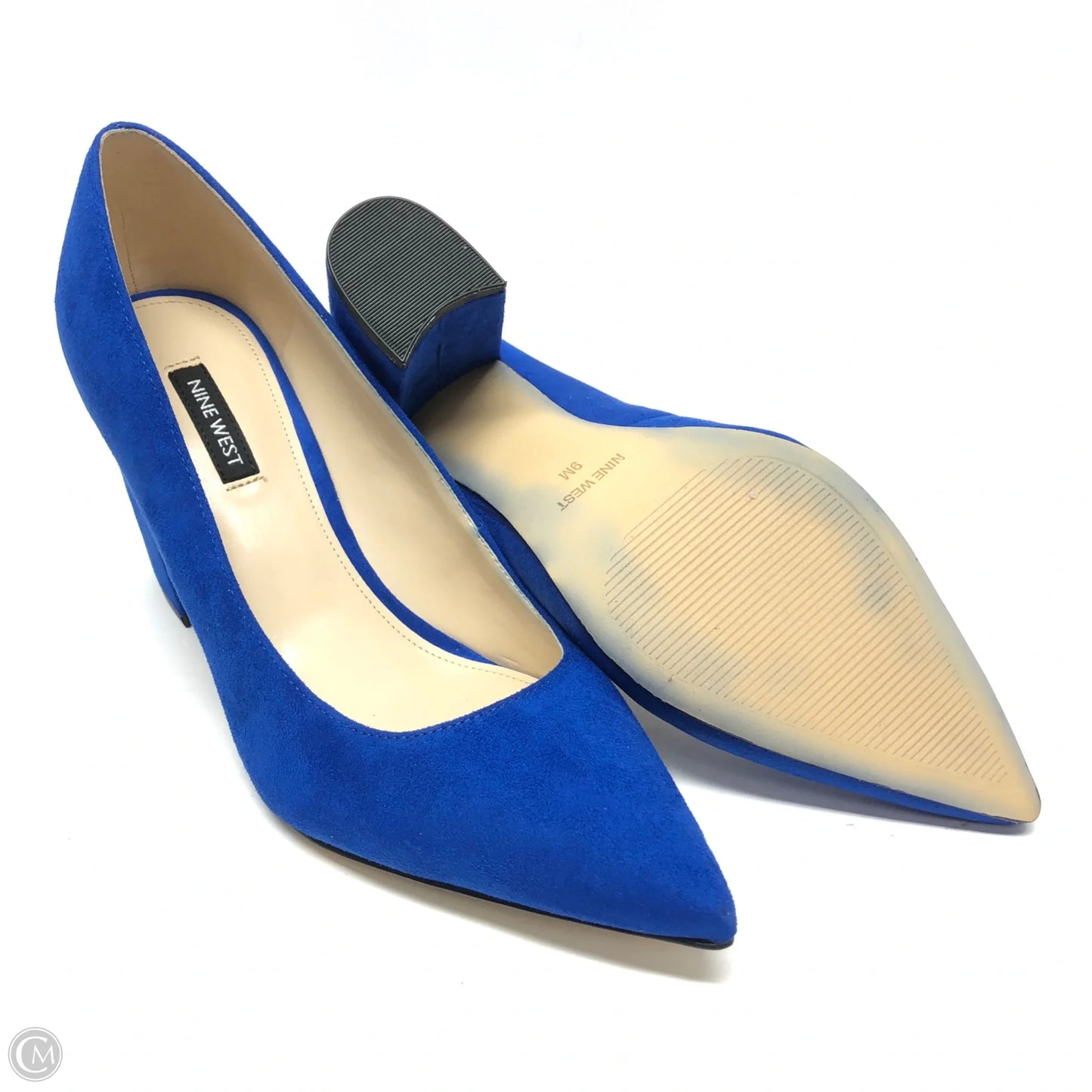 Shoes Heels Block By Nine West In Blue, Size: 9