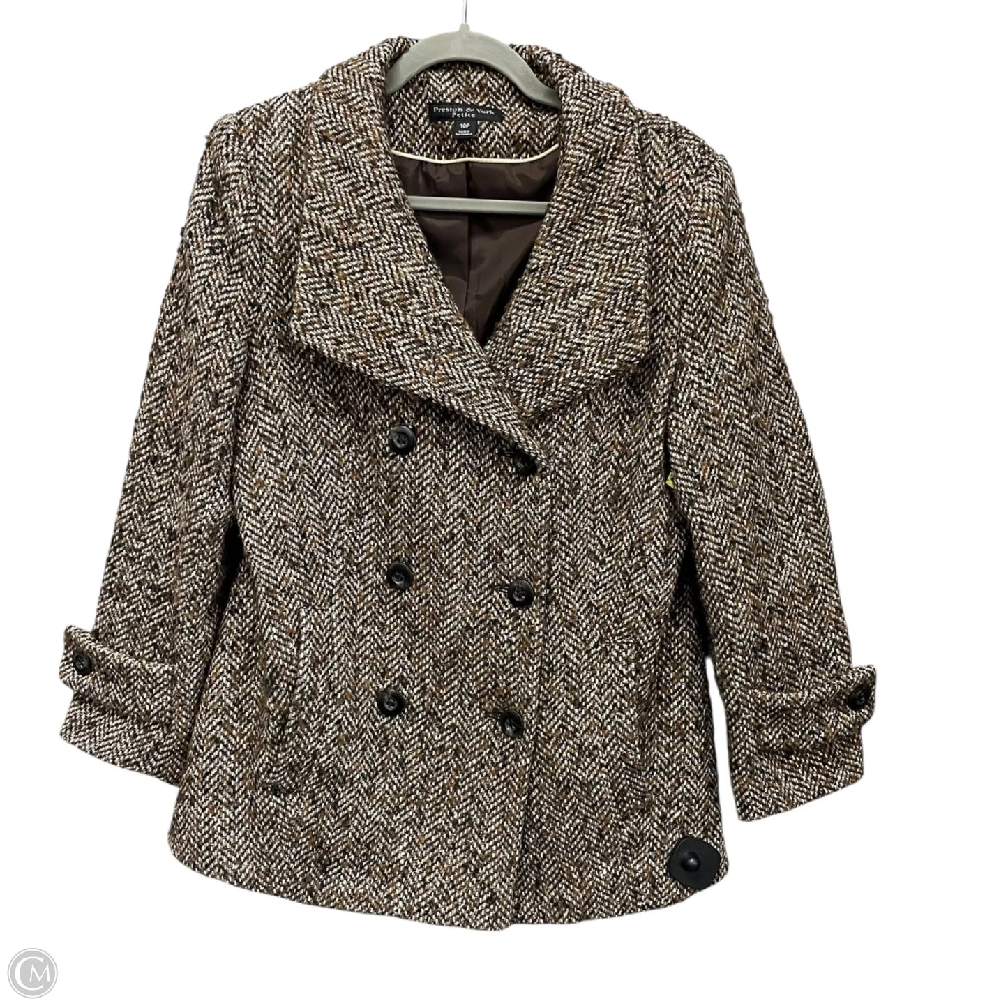 Coat Wool By Preston And New York In Brown, Size: 10p
