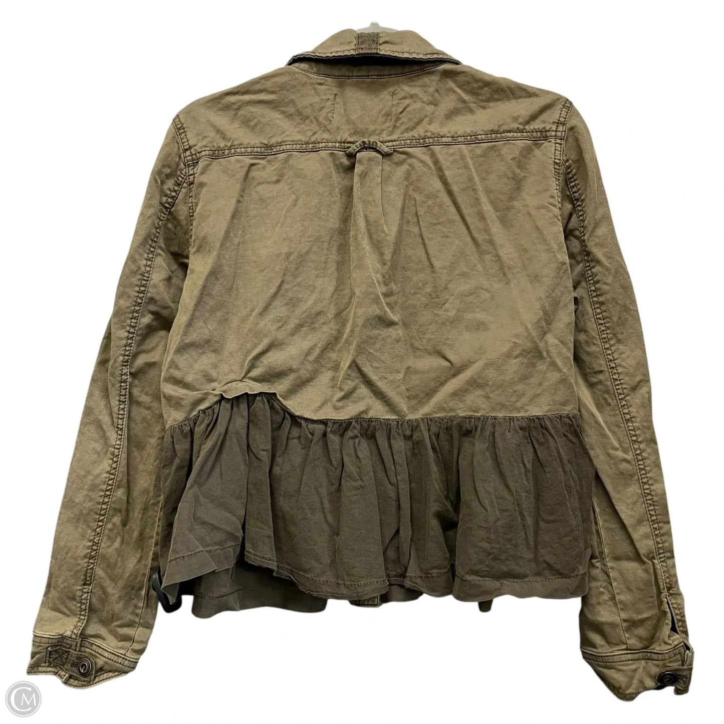 Jacket Shirt By Anthropologie In Green, Size: S