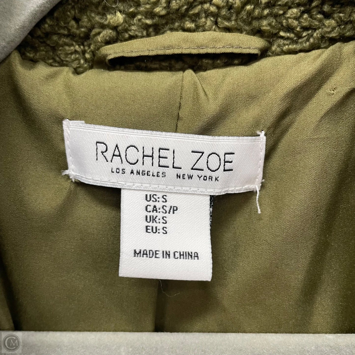Coat Faux Fur & Sherpa By Rachel Zoe In Green, Size: S
