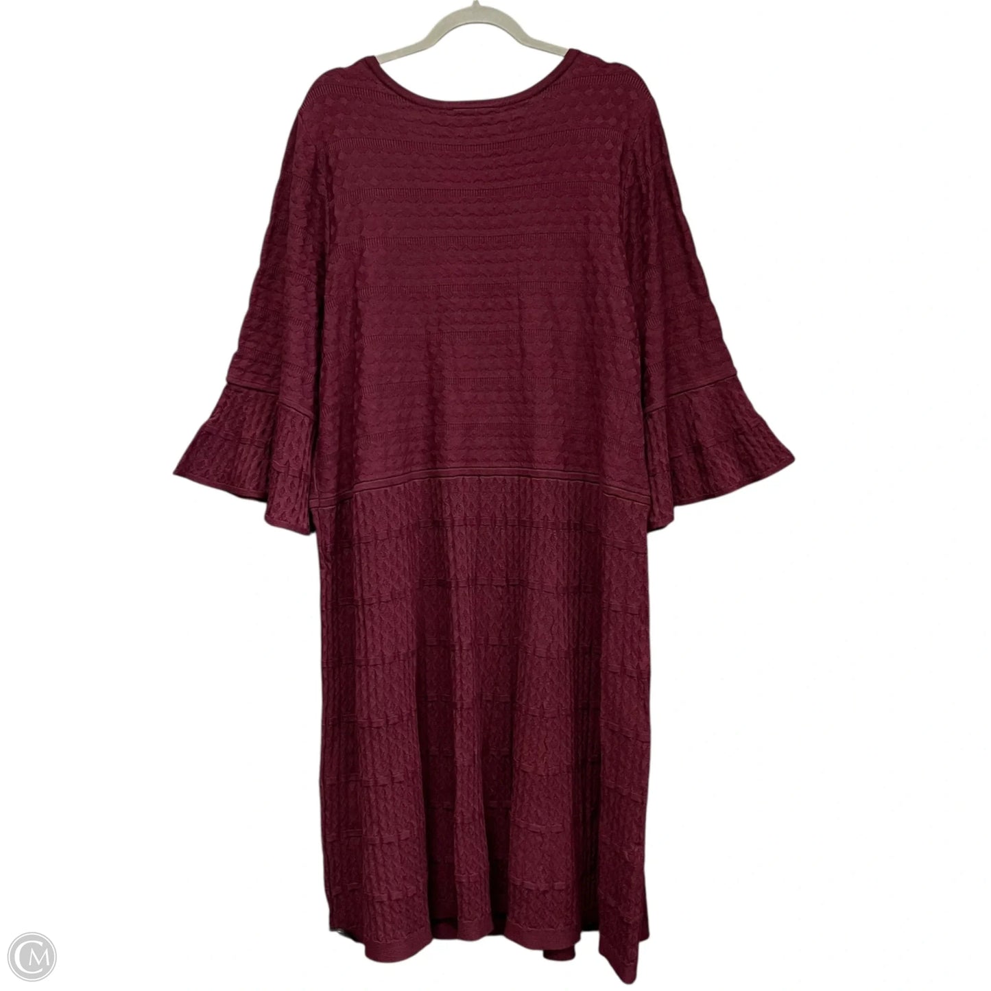 Dress Casual Midi By Lane Bryant In Maroon, Size: 3x