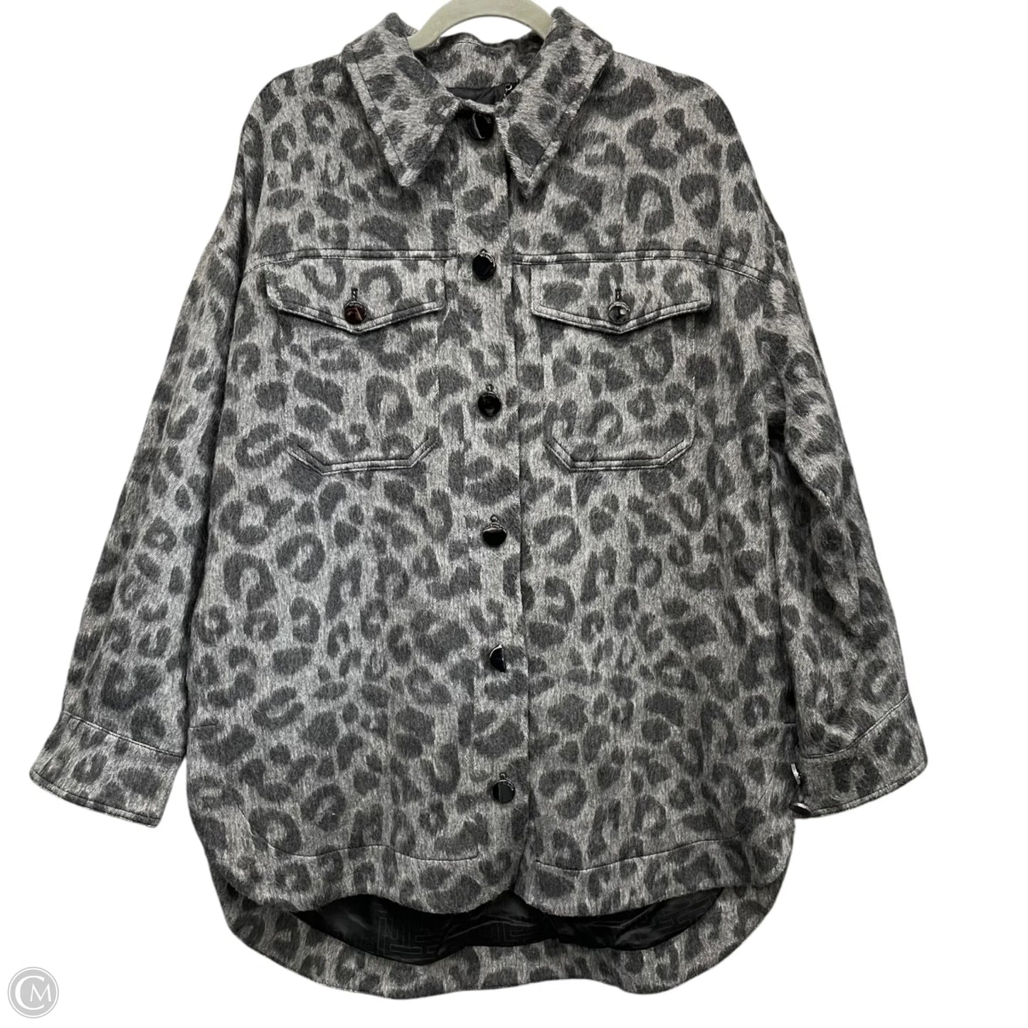 Jacket Shirt By Ted Baker In Grey, Size: M