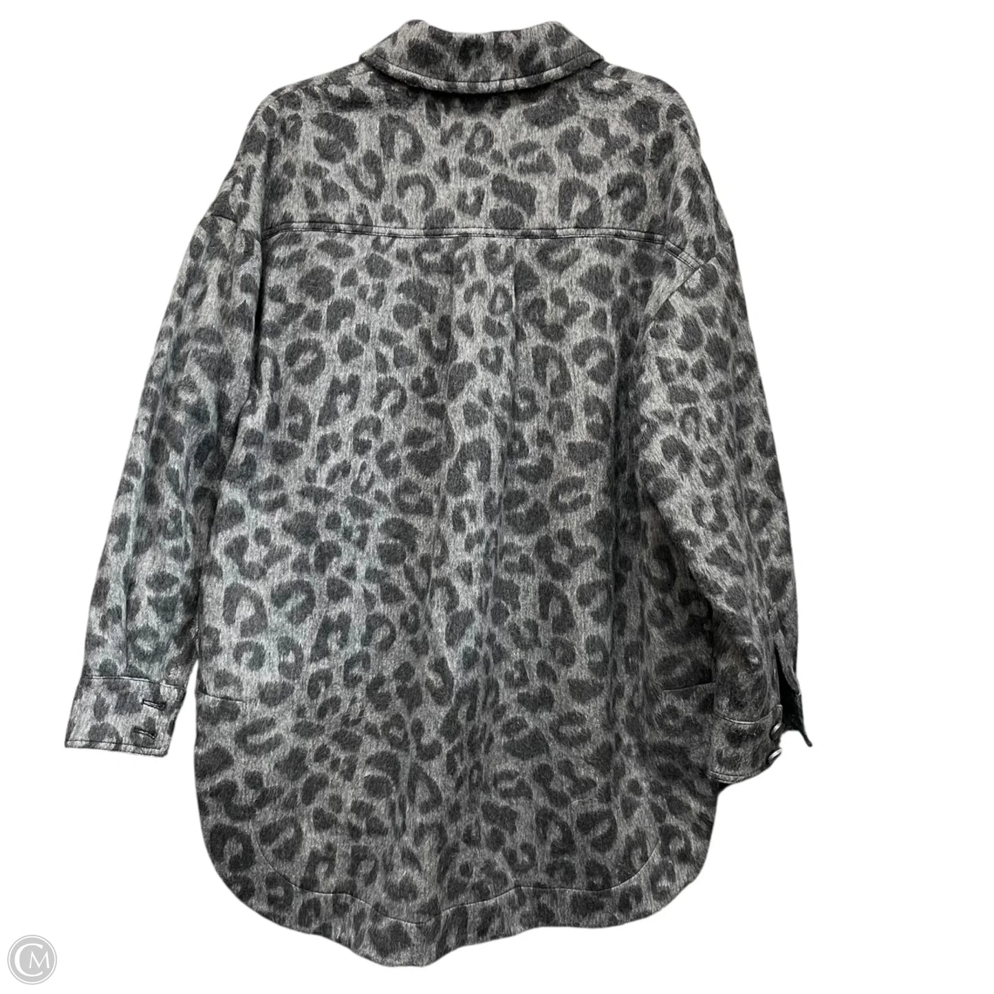 Jacket Shirt By Ted Baker In Grey, Size: M