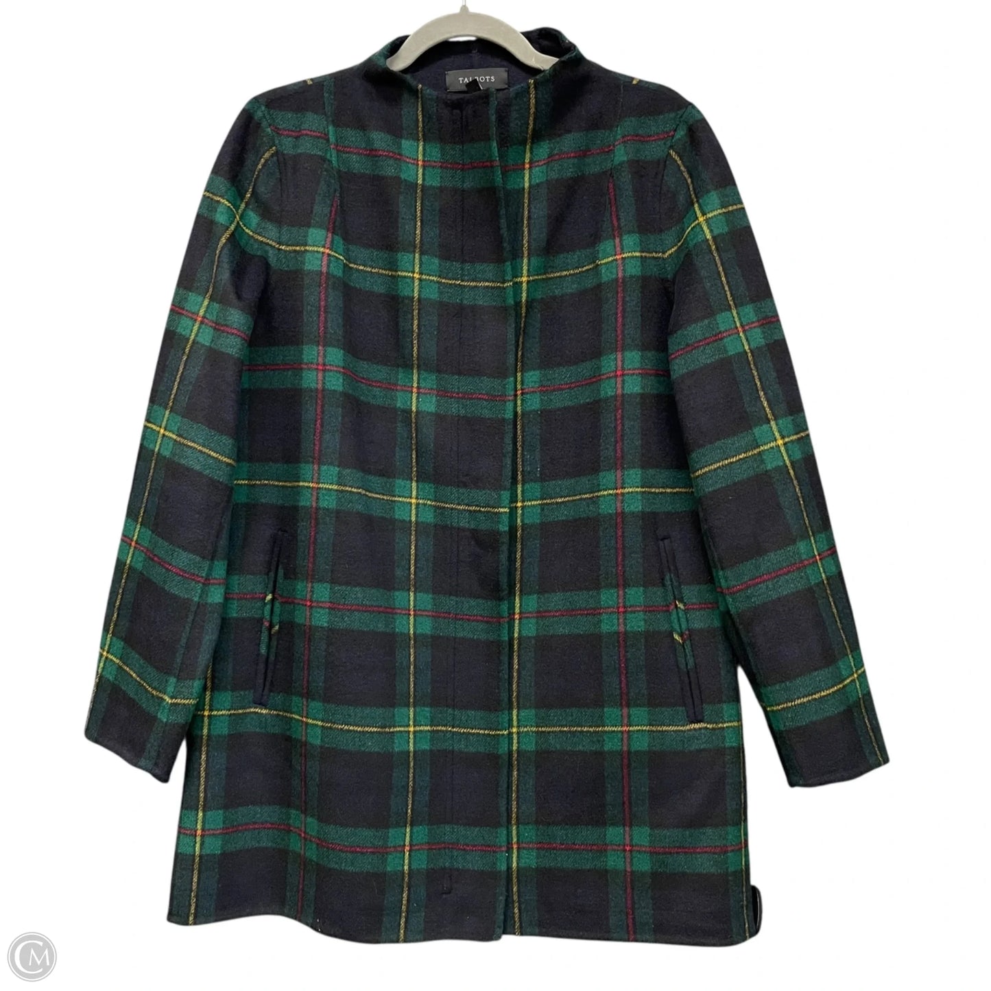 Coat Wool By Talbots In Blue & Green, Size: M