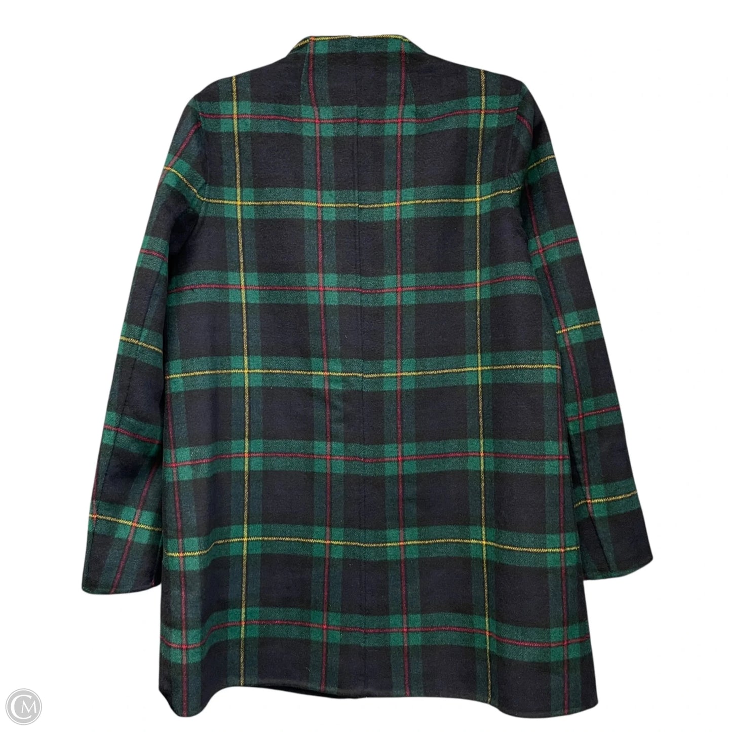 Coat Wool By Talbots In Blue & Green, Size: M