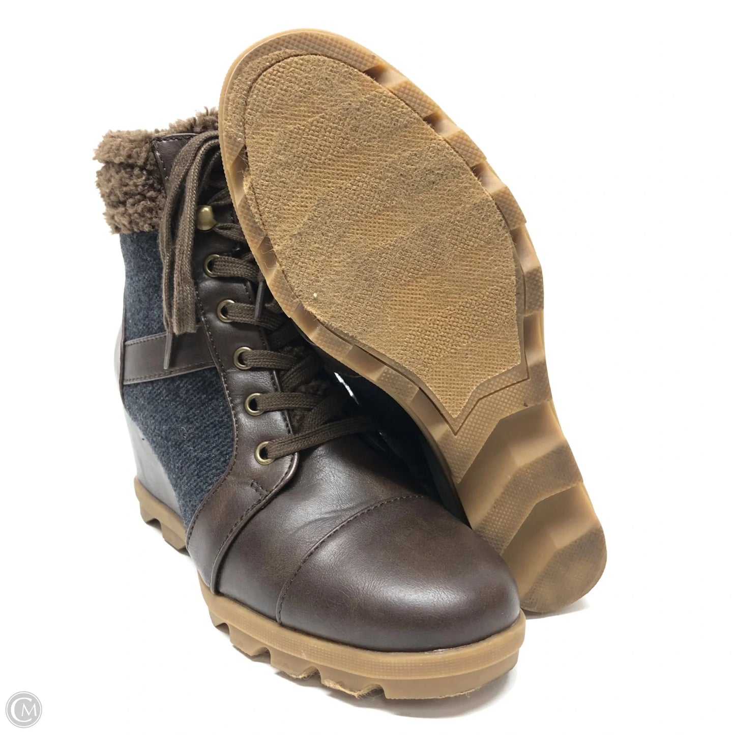 Boots Ankle Heels By Sugar In Brown, Size: 9