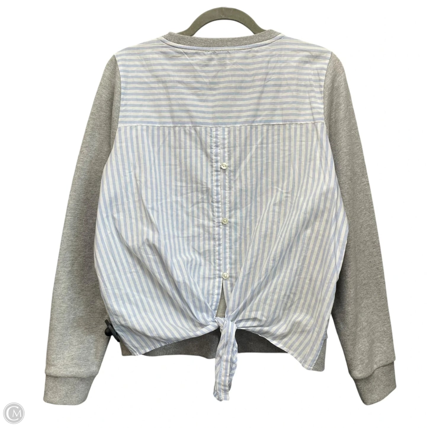 Sweatshirt Crewneck By J. Crew In Blue & Grey, Size: S