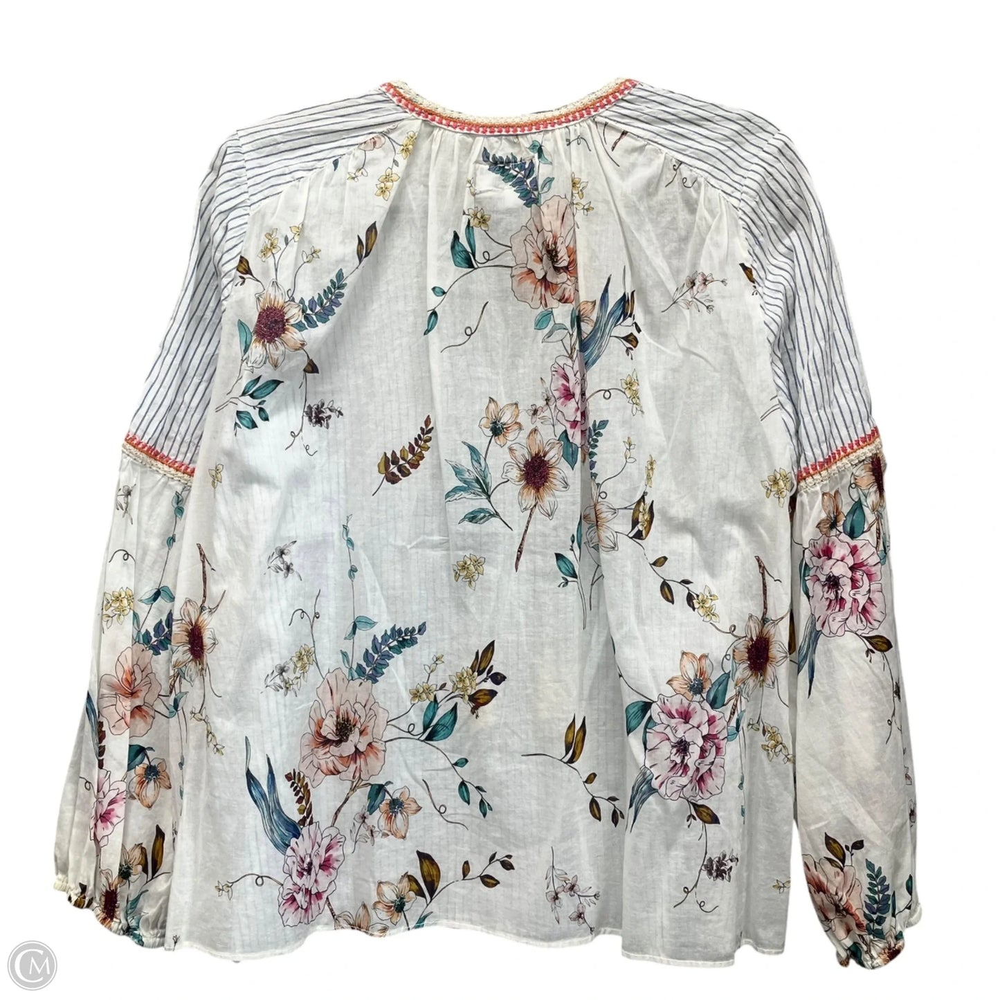 Top Long Sleeve By Johnny Was In White, Size: S