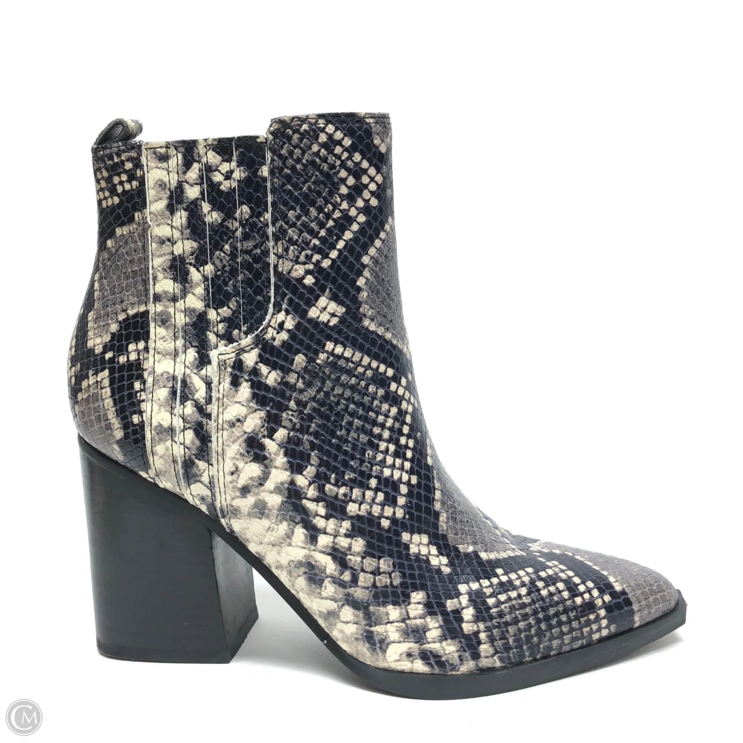 Boots Ankle Heels By Marc Fisher In Snakeskin Print, Size: 7