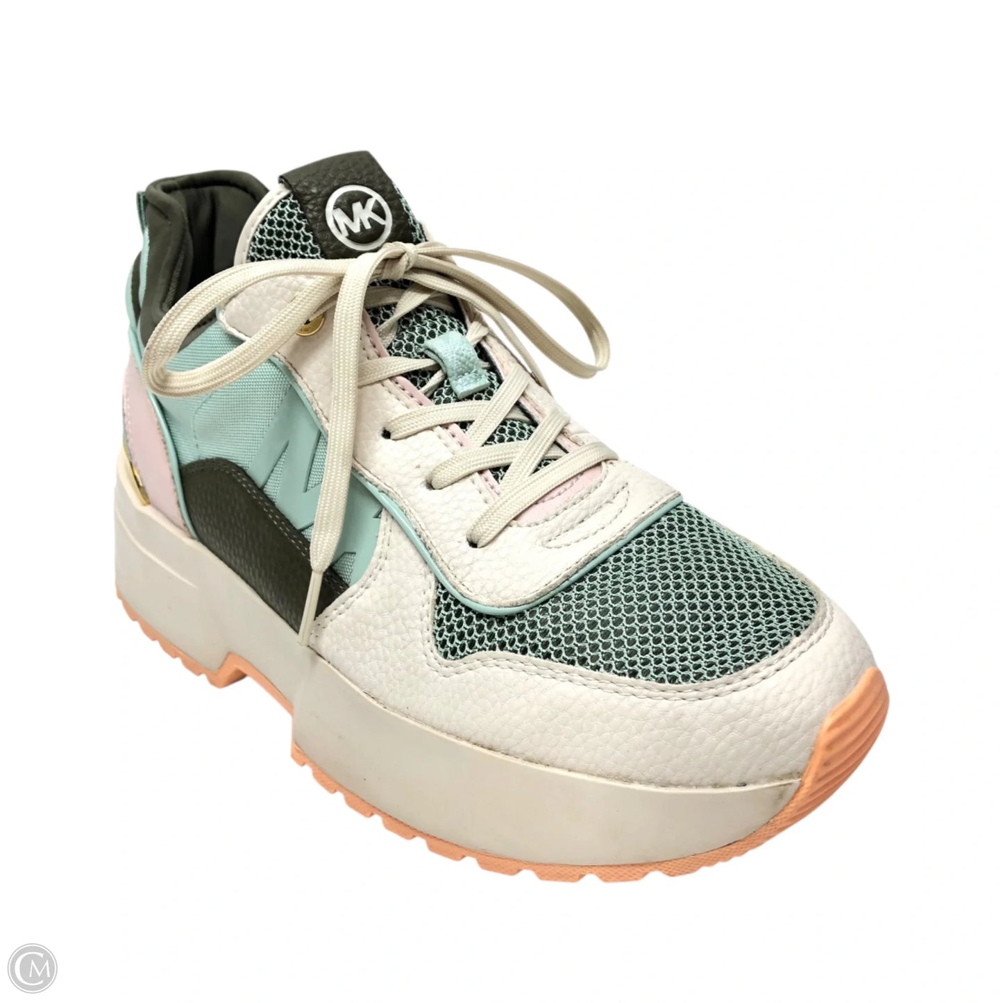 Shoes Sneakers Platform By Michael By Michael Kors In Green & White, Size: 9.5