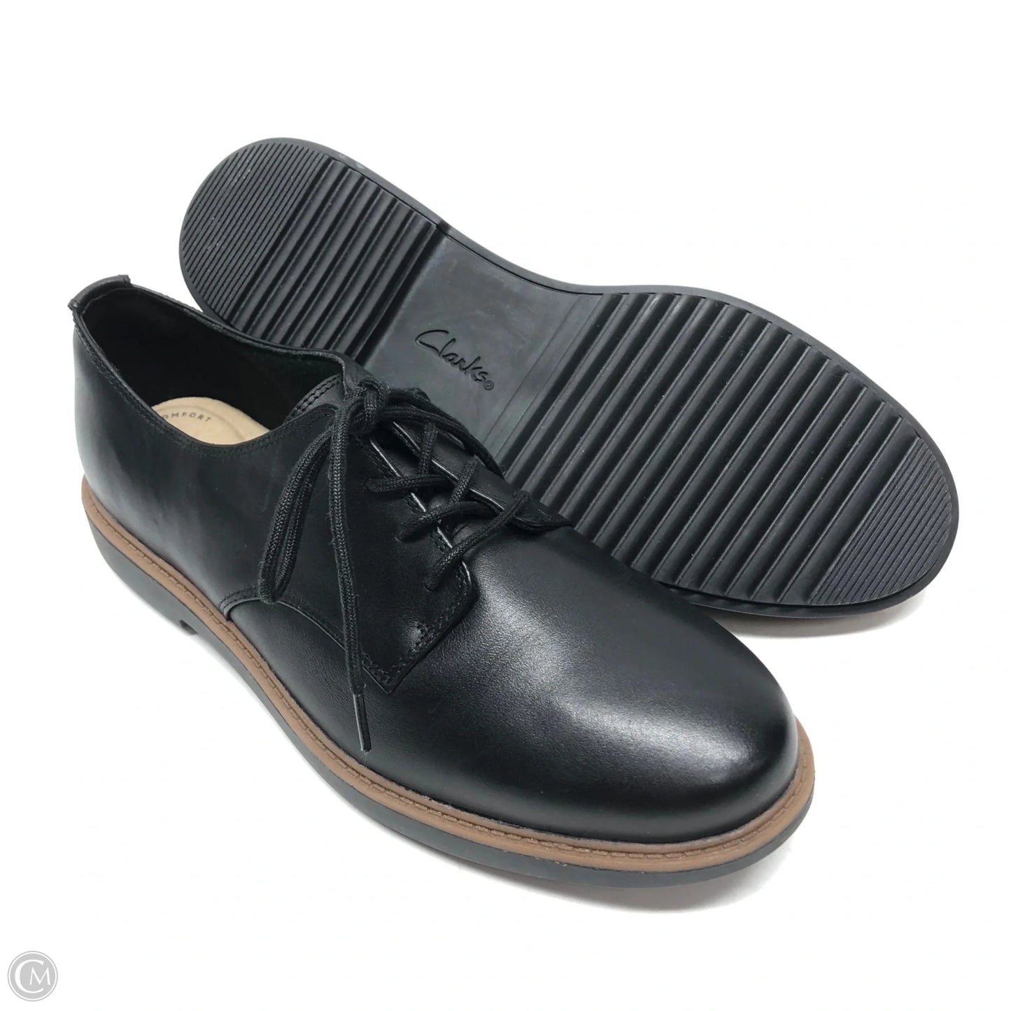 Shoes Flats By Clarks In Black, Size: 8.5
