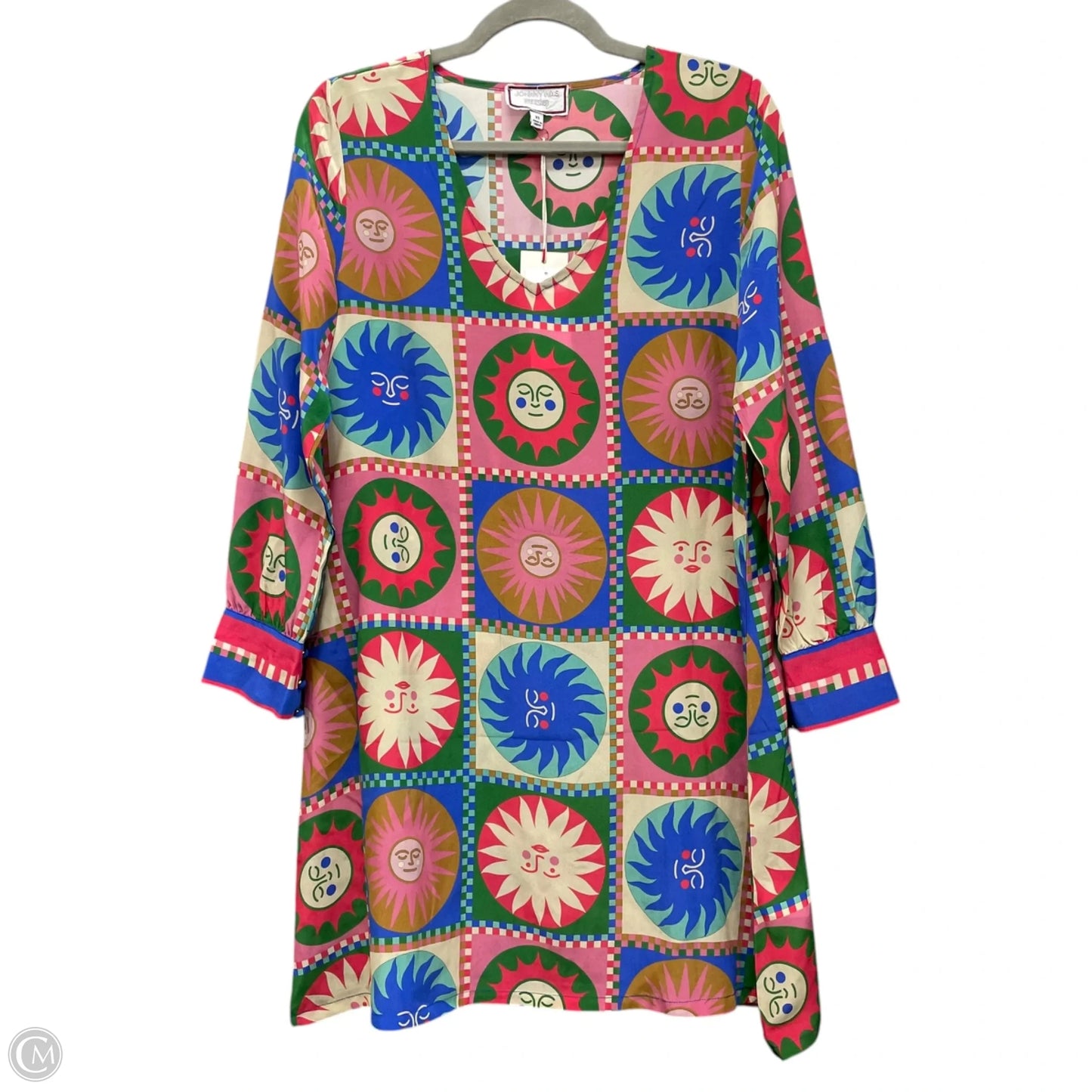 Dress Casual Short By Johnny Was In Blue & Pink, Size: Xs