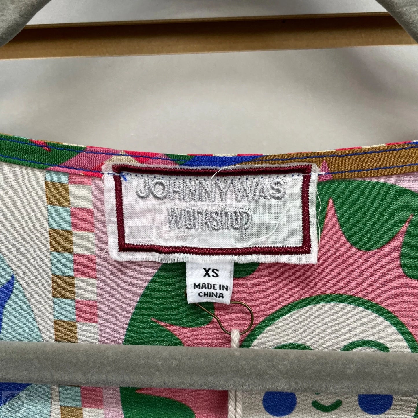 Dress Casual Short By Johnny Was In Blue & Pink, Size: Xs