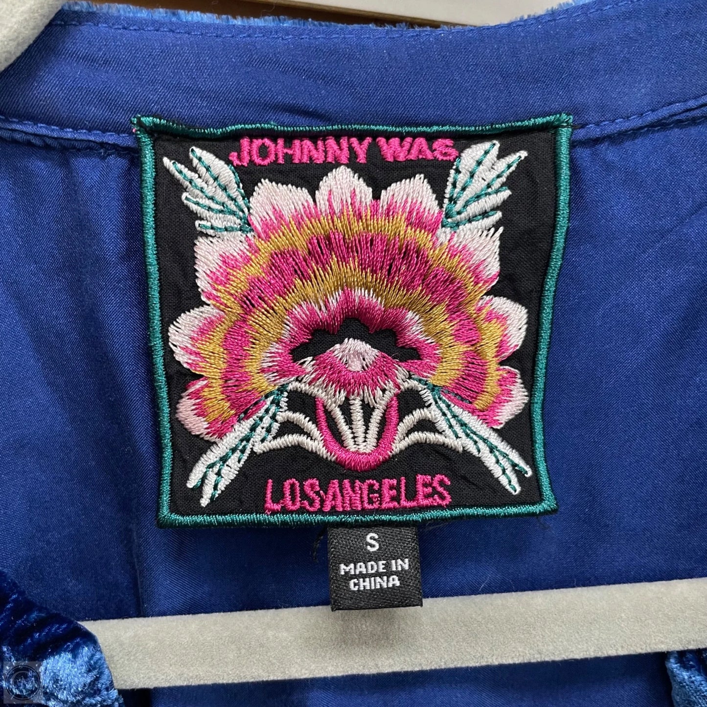 Tunic Long Sleeve By Johnny Was In Blue, Size: S