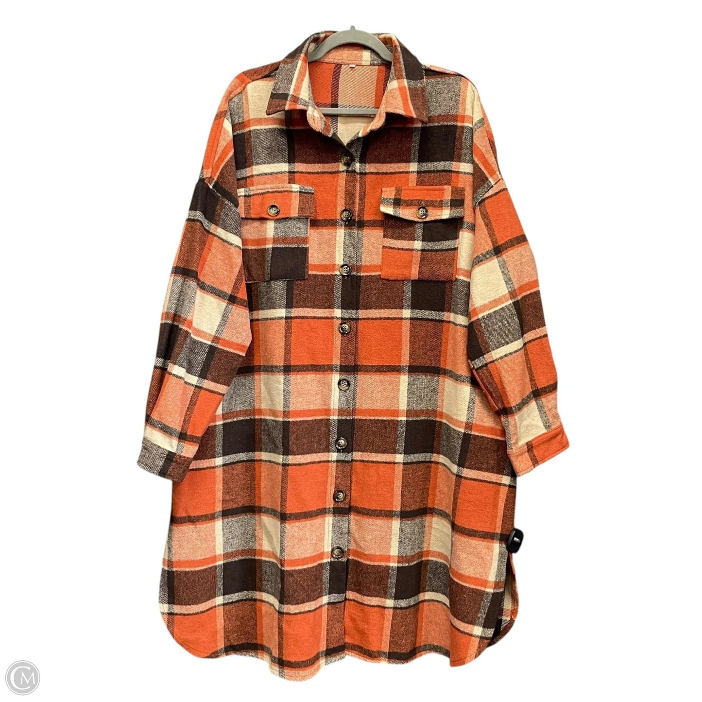 Jacket Shirt By Cme In Orange, Size: Xxl