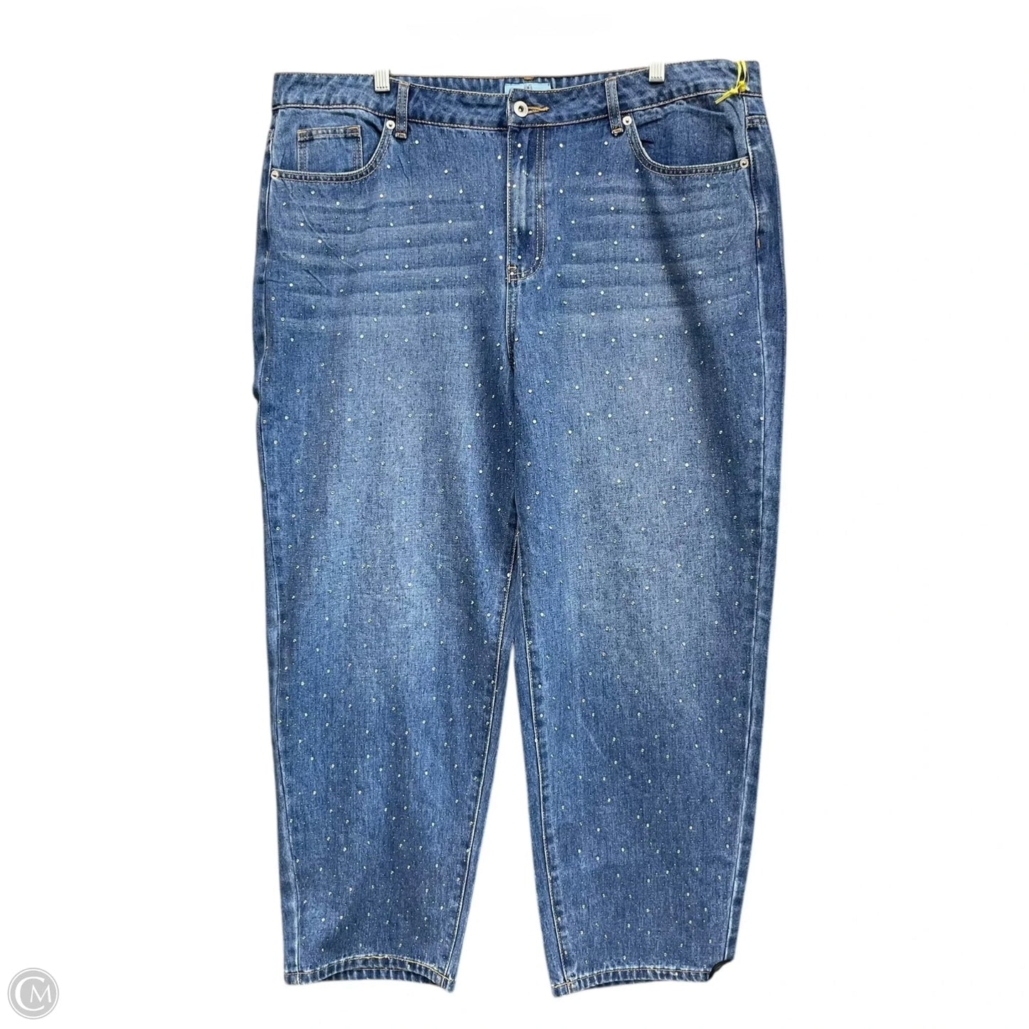 Jeans Straight By Cece In Blue Denim, Size: 18